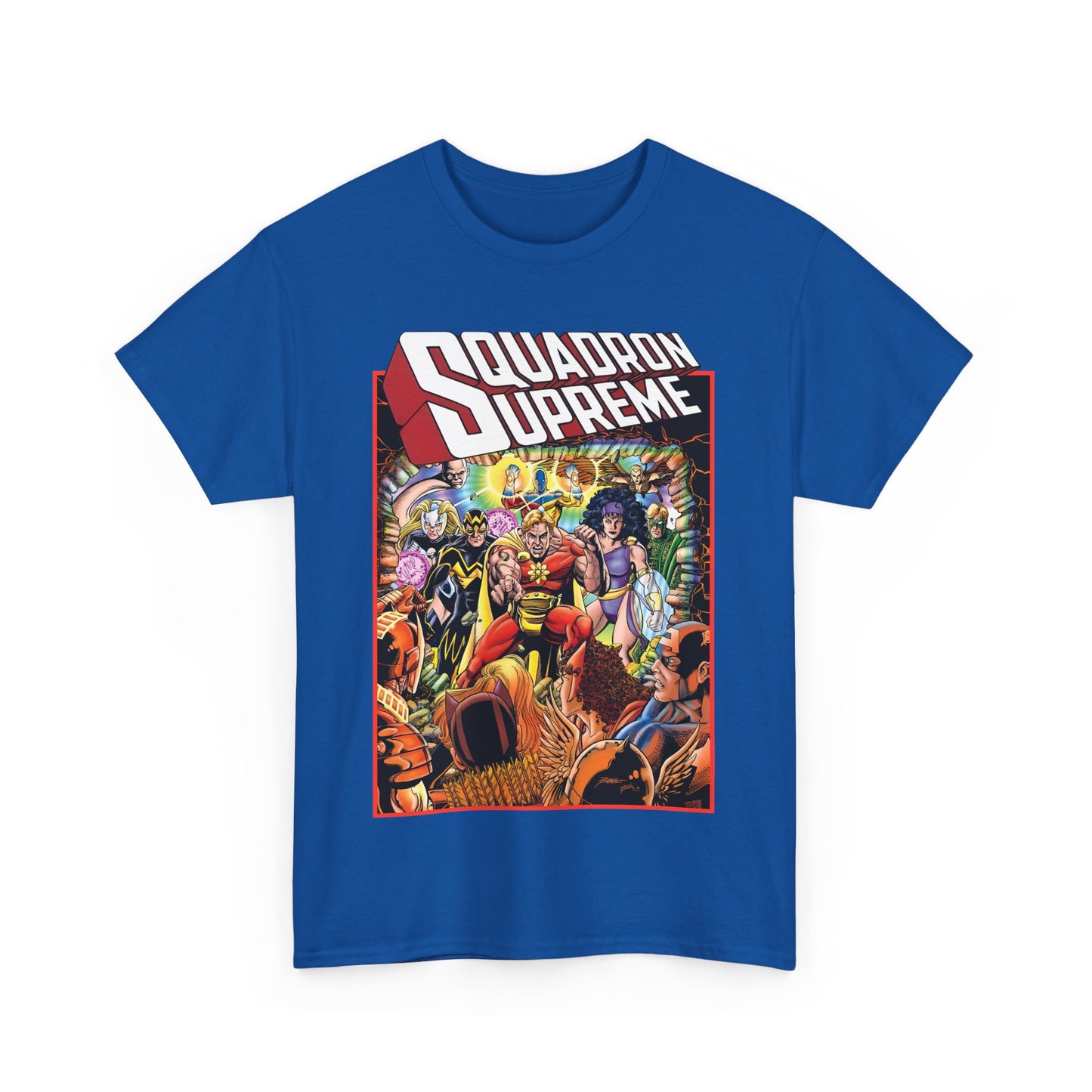Squadron Supreme T-Shirt - George Perez Art - Hyperion, Nighthawk, Doctor Spectrum, Power Princess, Whizzer - Marvel Comics