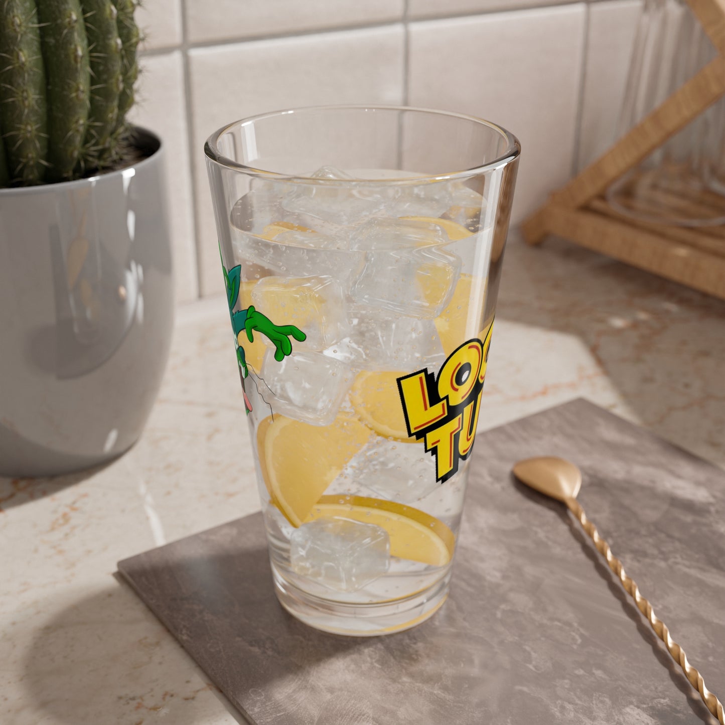 Monster Bugs Bunny Pint Glass, 16oz - Looney Tunes Halloween Cartoon Special - Big Green Rabbit