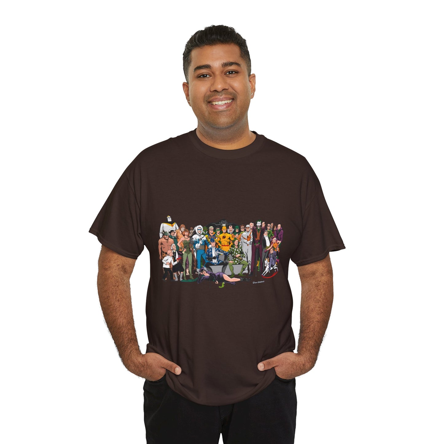 Secret Origins of Super-Villains T-Shirt - Dick Giordano Art - DC Comics - Joker, Mirror Master, Captain Cold, Lex Luthor, Scarecrow, Poison Ivy, Grodd