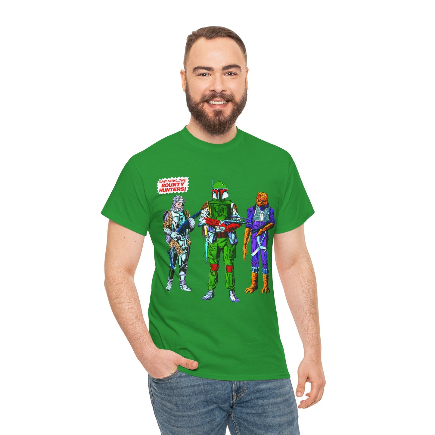 Boba Fett, Bossk, Dengar T-Shirt - Star Wars Bounty Hunters from Empire Strikes Back - Marvel Comics 1980s Art - Alternate Colors