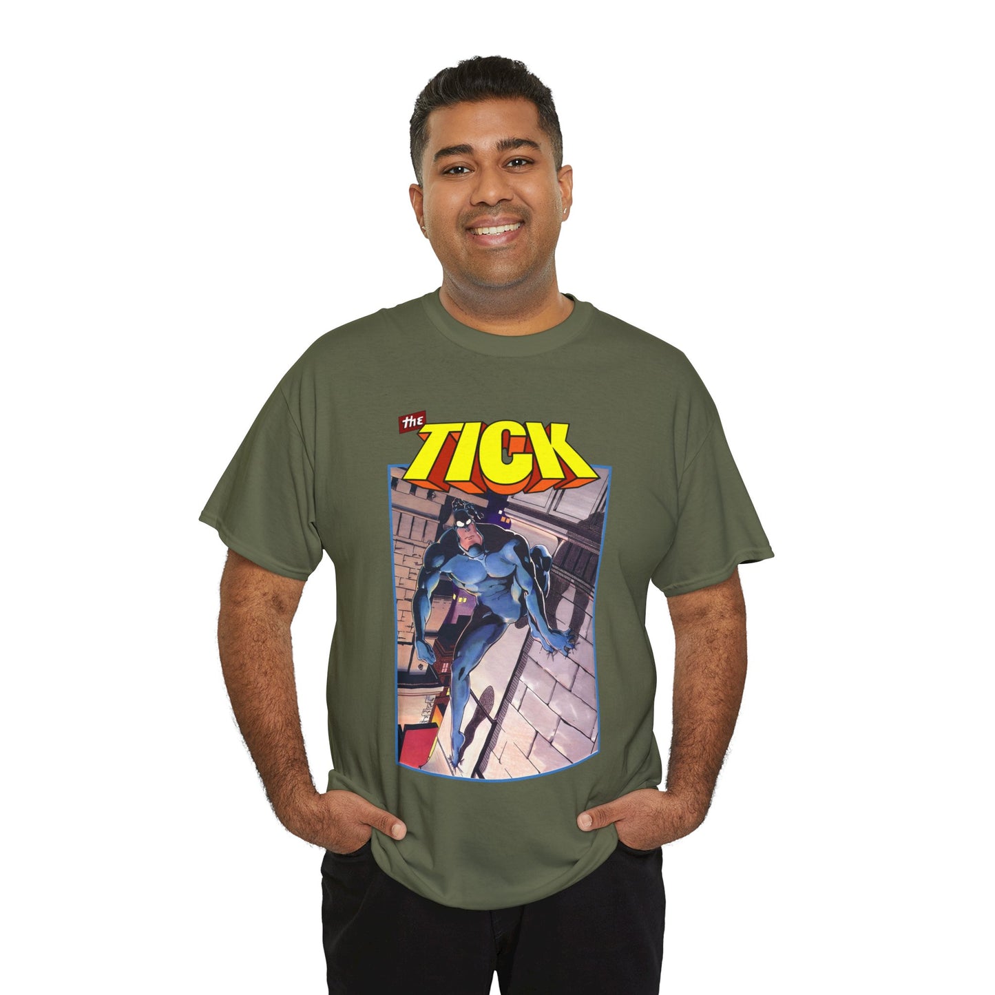 The Tick T-Shirt - Ben Edlund Creation - Popular 1980s Superhero