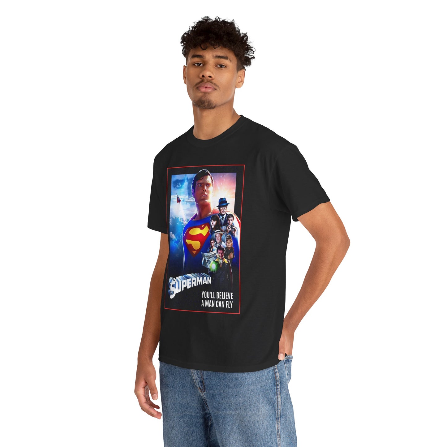 Superman The Movie T-Shirt - Christopher Reeve, Gene Hackman, Margot Kidder - Beloved 1970s Warner Brothers Movie - Krypton, Smallville, Metropolis - DC Comics