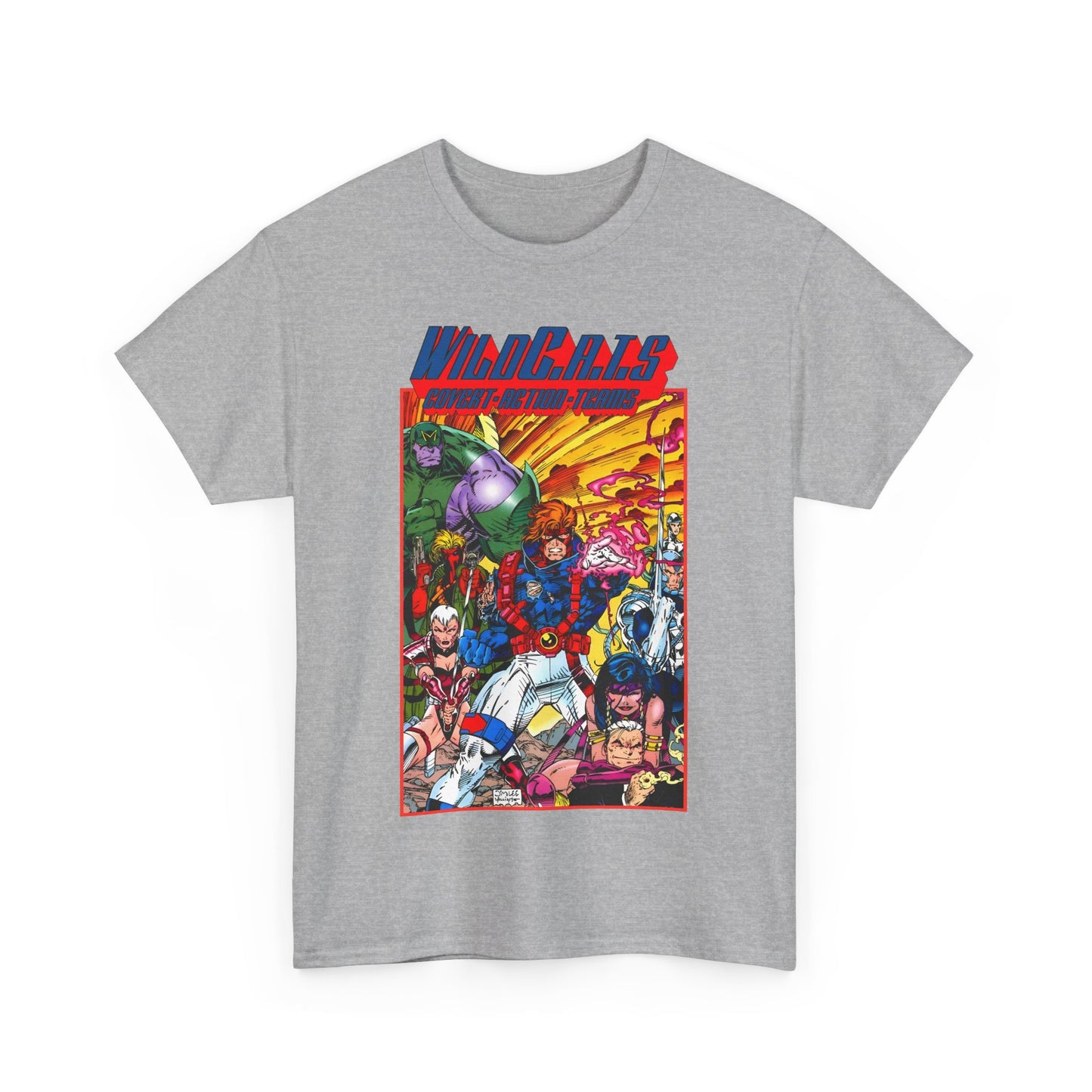 Wildcats T-Shirt - Jim Lee Art - WildC.A.T.s: Covert Action Teams - Spartan, Voice, Grifter, Zealot, Emp - Image/Wildstorm/DC Comics