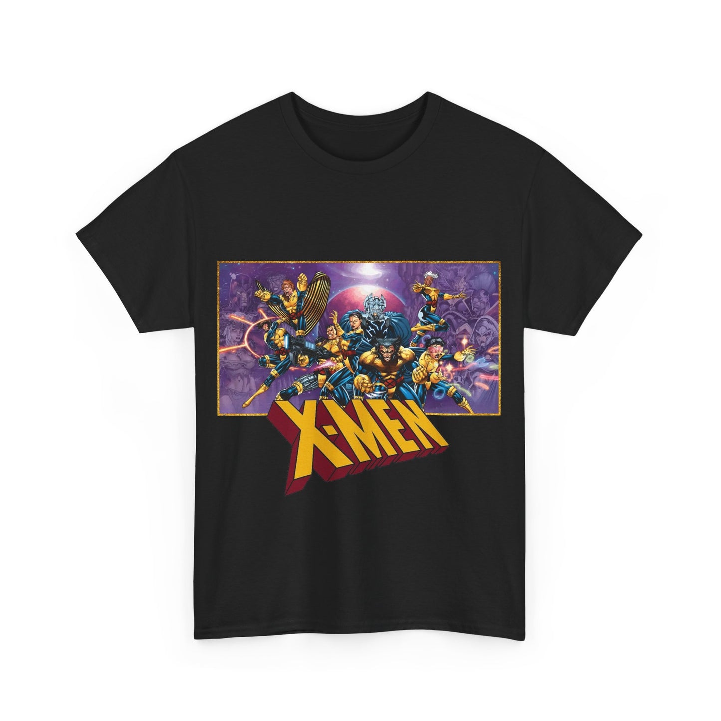 X-Men T-Shirt - Jim Lee Art - Wolverine, Storm, Gambit, Psylocke, Jubilee, Forge, Banshee - Marvel Comics Mutants
