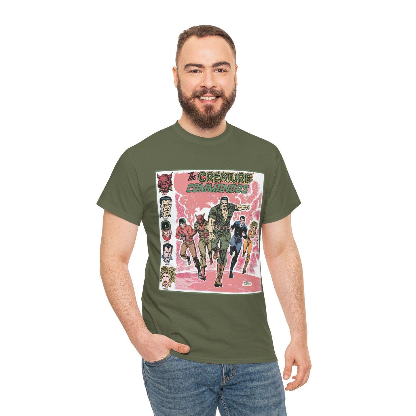 Creature Commandoes T-Shirt - Jerry Ordway Art - Medusa, Velcro, Shrieve - DC Comics Who's Who Art - Inspiration for James Gunn Series