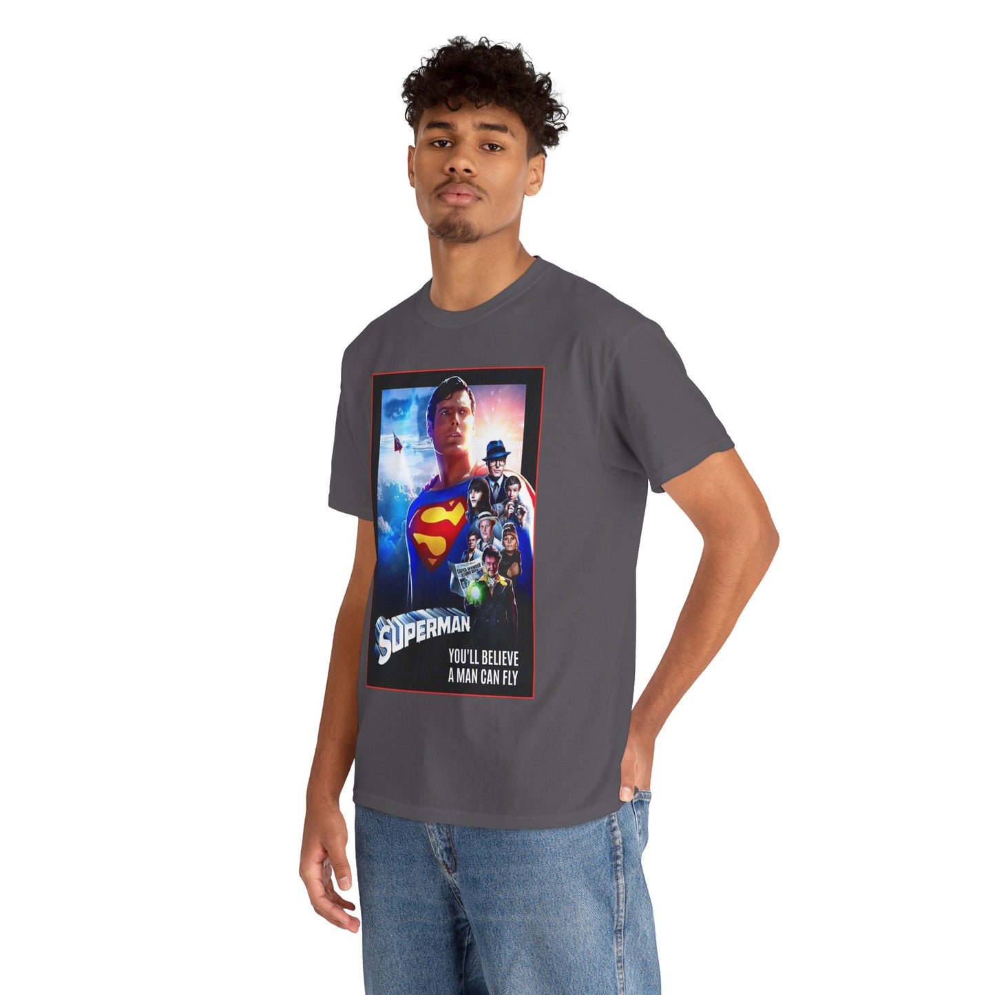 Superman The Movie T-Shirt - Christopher Reeve, Gene Hackman, Margot Kidder - Beloved 1970s Warner Brothers Movie - Krypton, Smallville, Metropolis - DC Comics