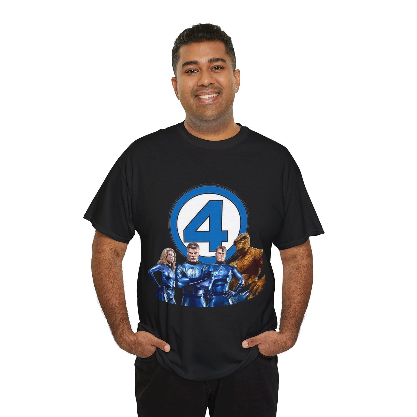 Fantastic Four T-Shirt - Alex Ross Art - 2025 MCU Movie - Iconic Marvel Comics Characters - Human Torch, Invisible Woman, The Thing, Reed Richards
