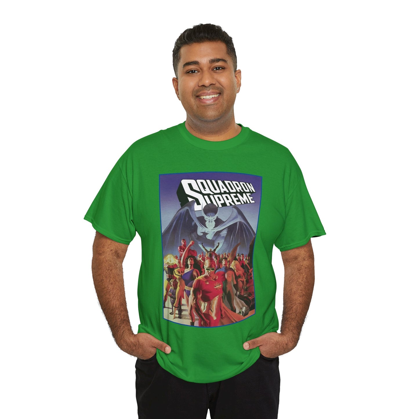 Squadron Supreme T-Shirt - Alex Ross Art - Hyperion, Nighthawk, Power Princess, Doctor Spectrum, Whizzer - Justice League Pastiches - Marvel Comics
