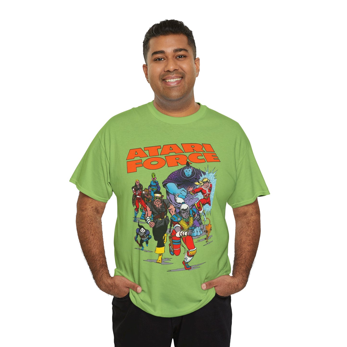 Atari Force T-Shirt - Marshall Rogers & John Byrne Art - Martin Champion, Christopher "Tempest" Champion, "Dart" Bia O'Rourke-Singh, Hukka, Morphea, Babe, Pakrat, Blackjak, Taz - DC Comics