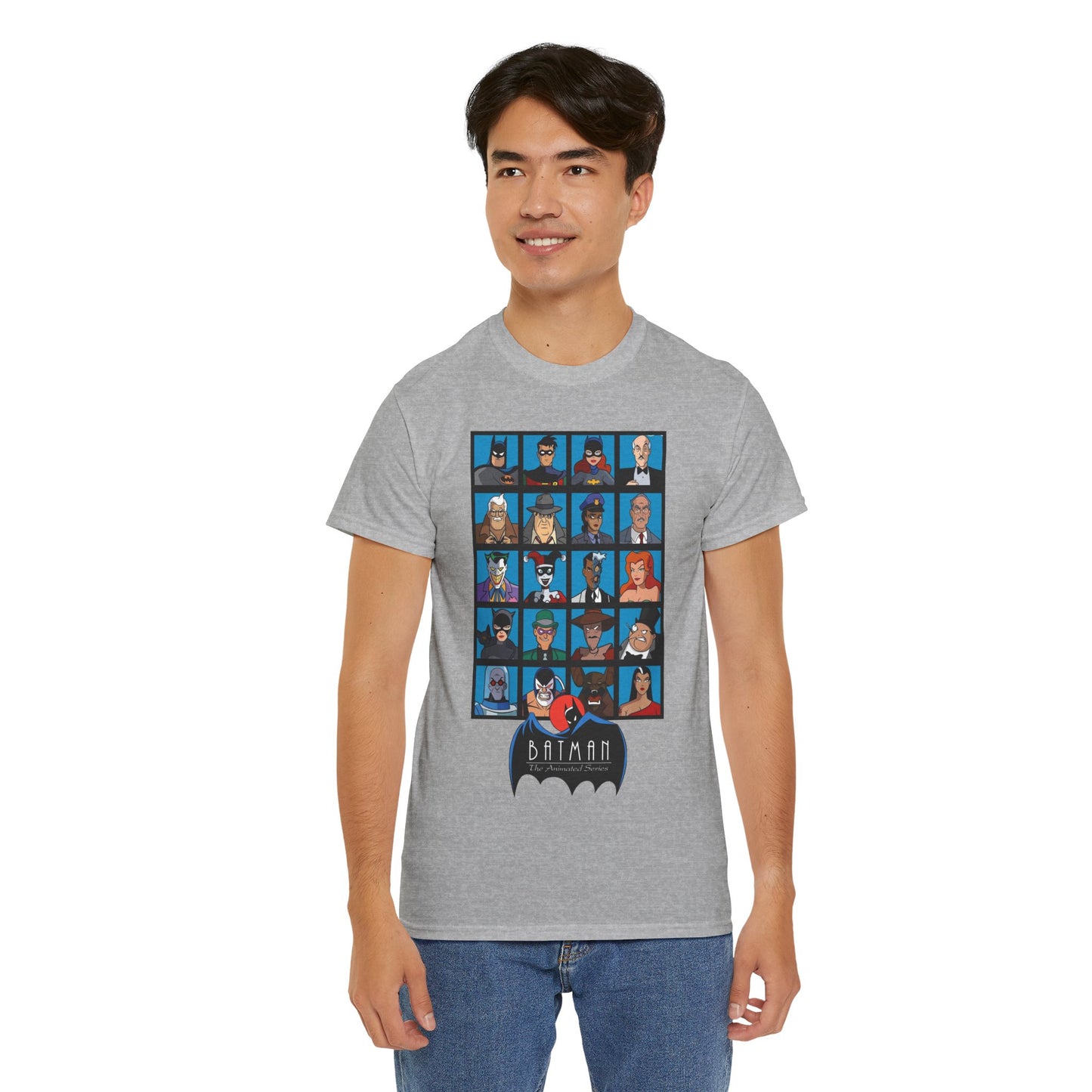 Batman T-Shirt - Animated Series - Harley Quinn, Batgirl, Joker, Bane, Robin, Two-Face, Catwoman, Riddler - Classic TV Cartoon Series