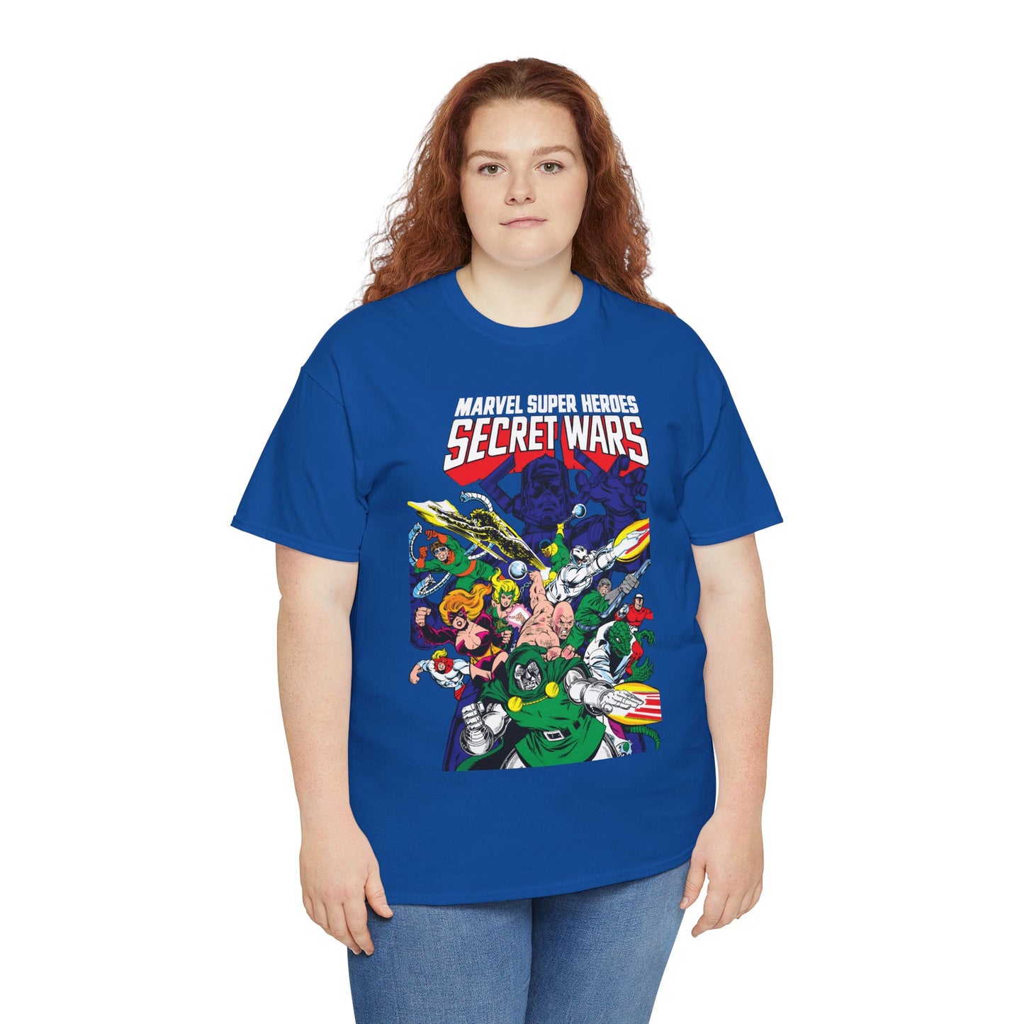 Marvel Super-Heroes Secret Wars T-Shirt - The Bad Guys - Dr Doom, Galactus, Doctor Octopus, Titania, Absorbing Man, Enchantress - Marvel Comics Series