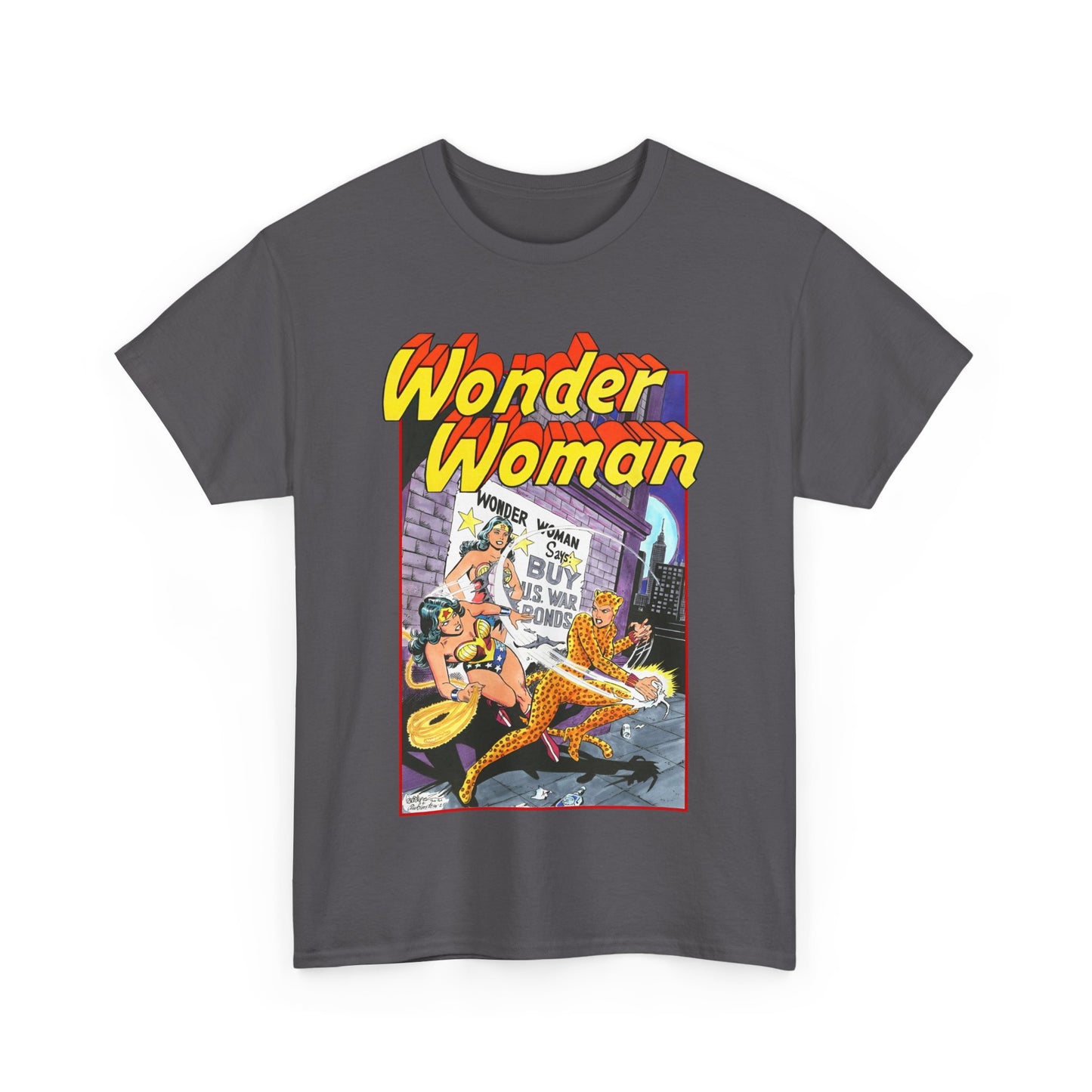 Wonder Woman T-Shirt - José Luis García-López Art - Vs The Cheetah - Classic Bronze Age Art - DC Comics