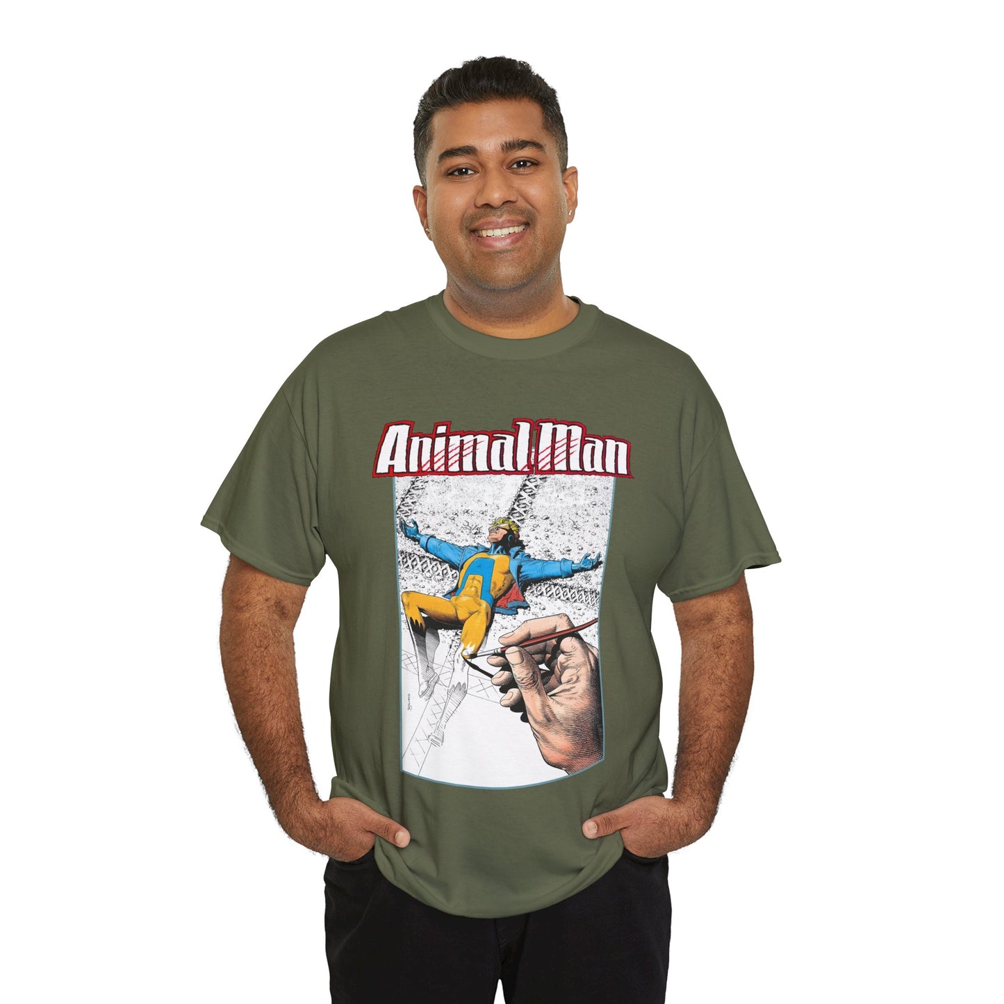 Animal Man T-Shirt - Brian Bolland Art - Buddy Baker - DC Comics, Vertigo Comics 1980s Series - Grant Morrison Stories