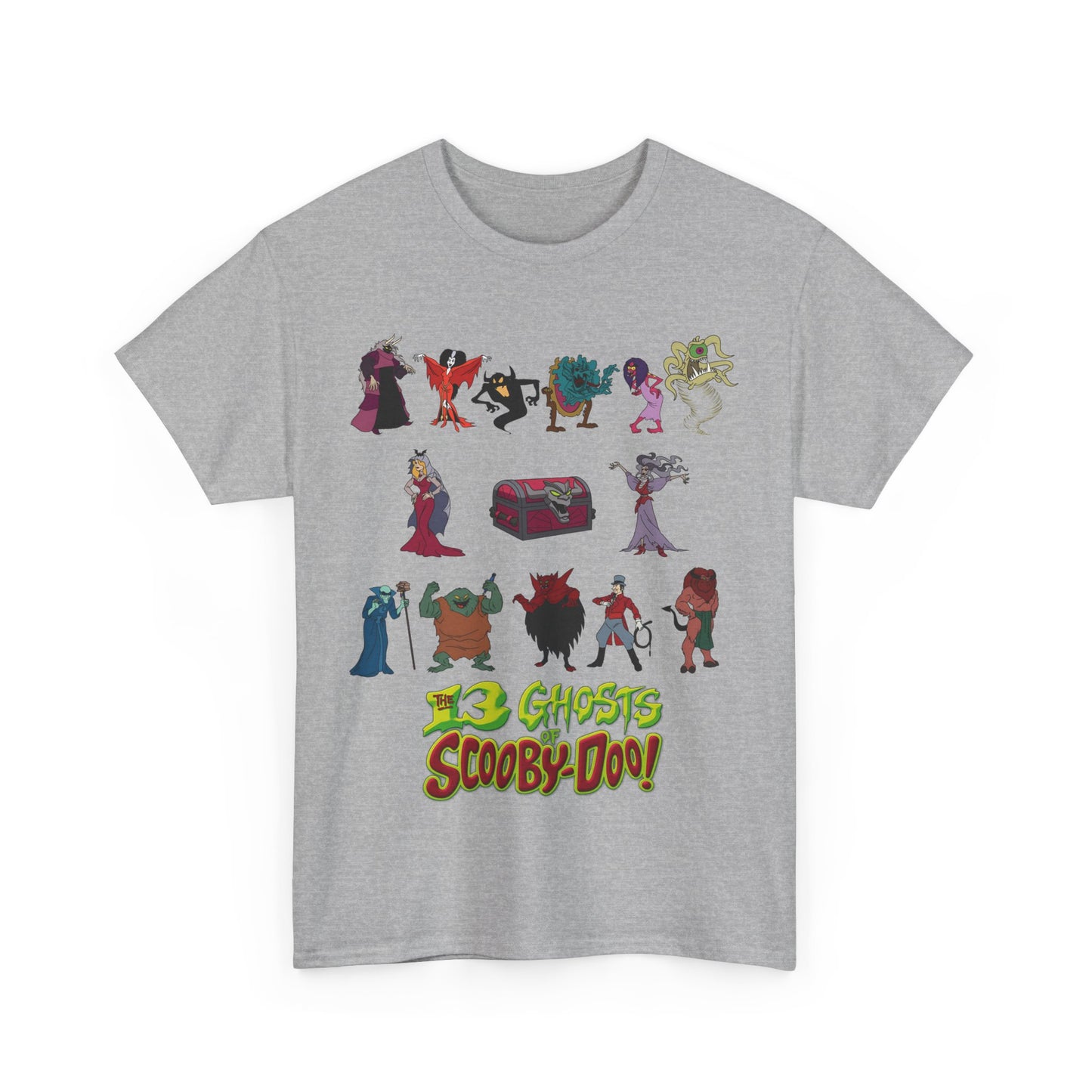 13 Ghosts of Scooby-Doo T-Shirt - Hanna-Barbera Saturday Morning Cartoon - Chest of Demons - Maldor, Queen Morbidia, Reflector Specter