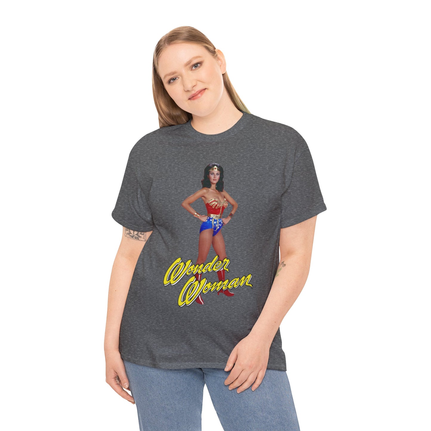 Wonder Woman T-Shirt - Lynda Carter - Popular 1970s CBS TV Show - DC Comics Character - Diana Prince, Paradise Island