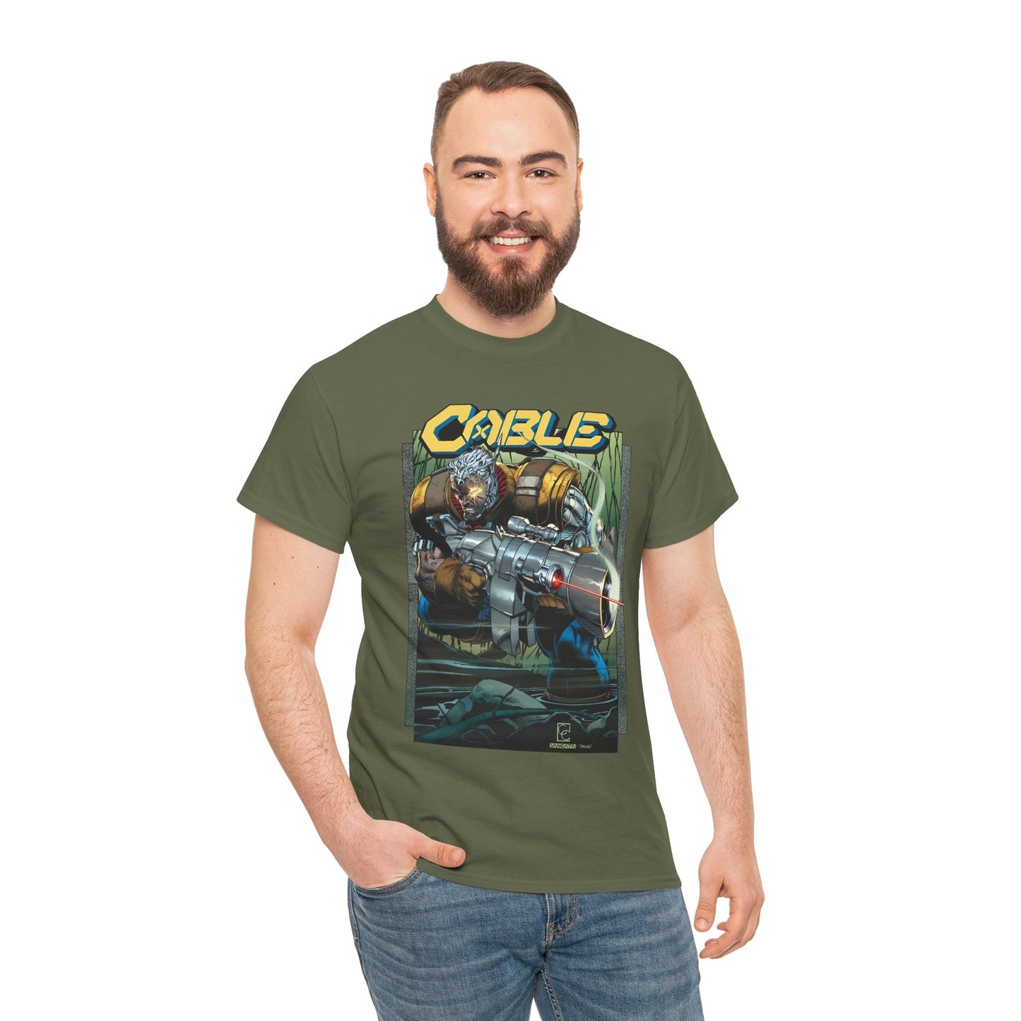 Cable T-Shirt - Greg Capullo Art - X-Force Leader, Mutant Fighter - Nathan Summers - Marvel Comics