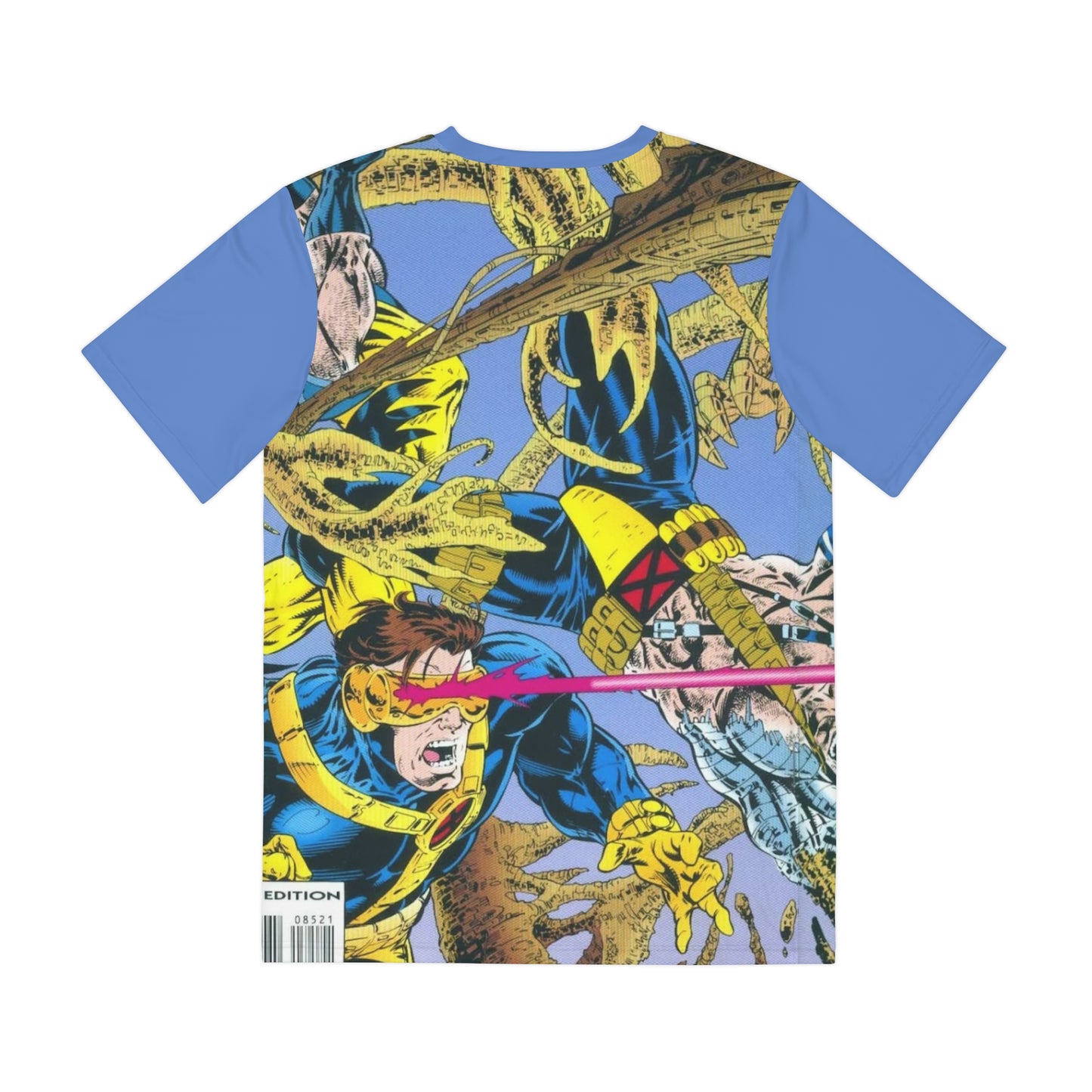 Wolverine All Over Print Tee (Polyester) - Adam Kubert Art - Phalanx Covenant - Marvel Comics (IMPROVED PLACEMENT AND PRINTING TECHNIQUES)