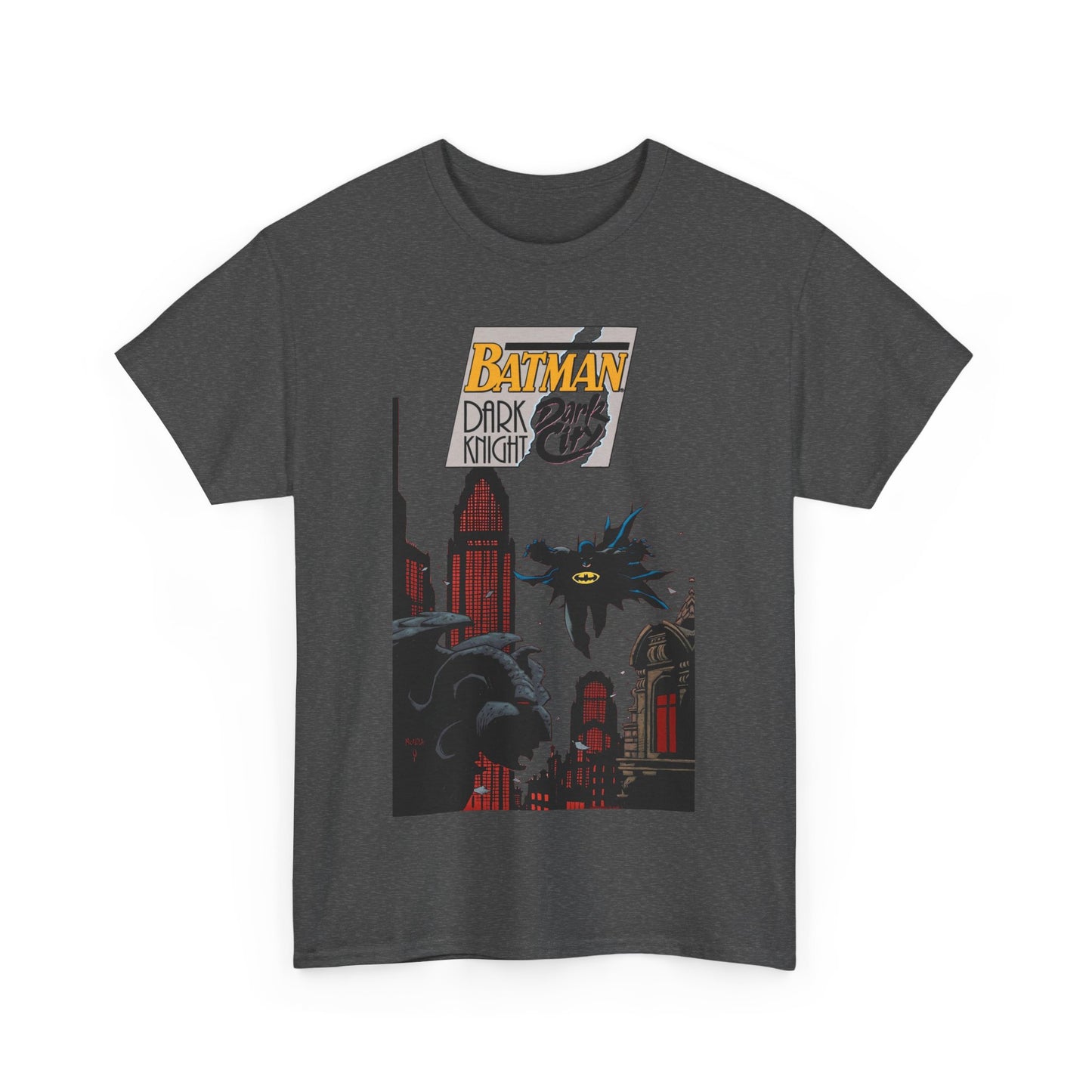 Batman: Dark Knight, Dark City T-Shirt - Mike Mignola Art - Gotham City, Bruce Wayne - 1990s Cover Art - DC Comics