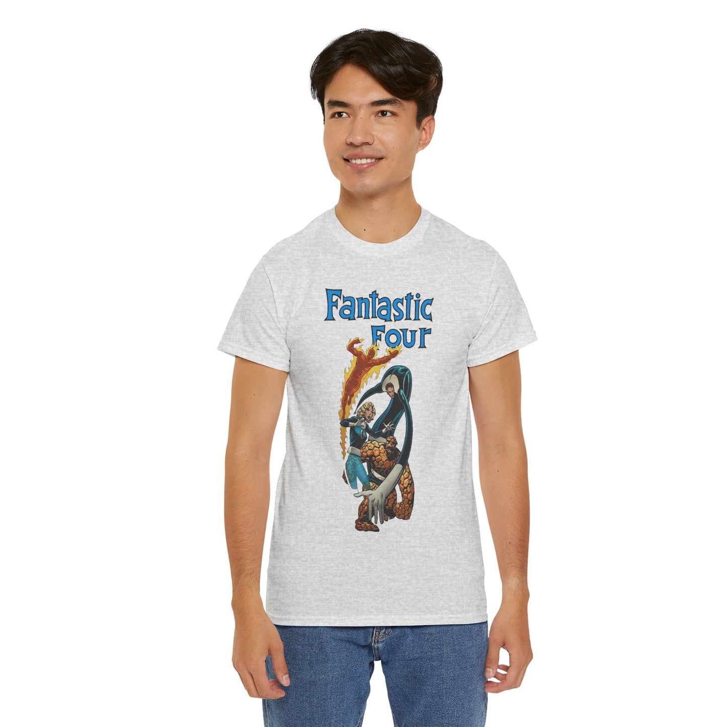 Fantastic Four T-Shirt - John Byrne Art - Invisible Woman, Reed Richards, The Thing, Human Torch - Marvel Comics