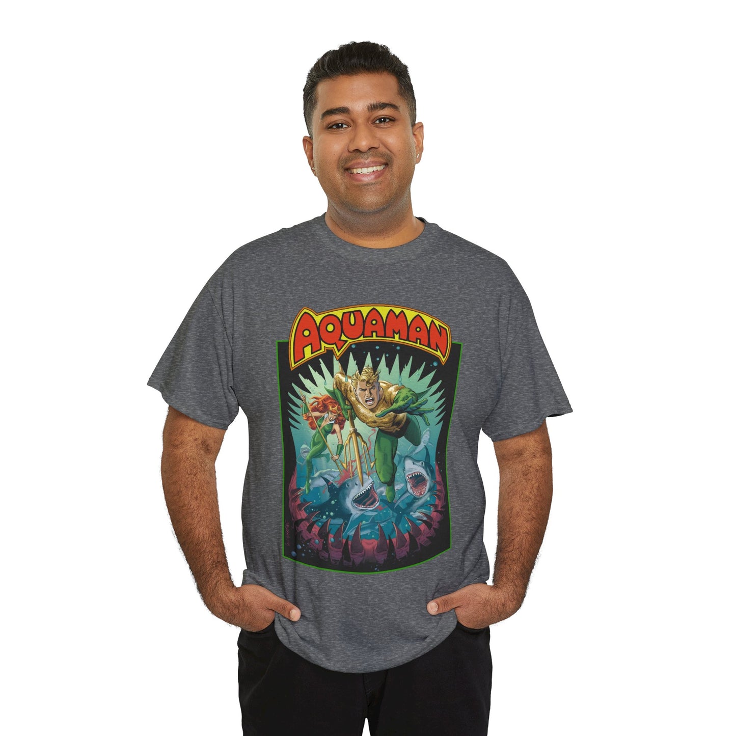 Aquaman T-Shirt - José Luis García-López Art - 80th Anniversary Variant Cover - Arthur Curry, Mera, Bronze Age Look - DC Comics