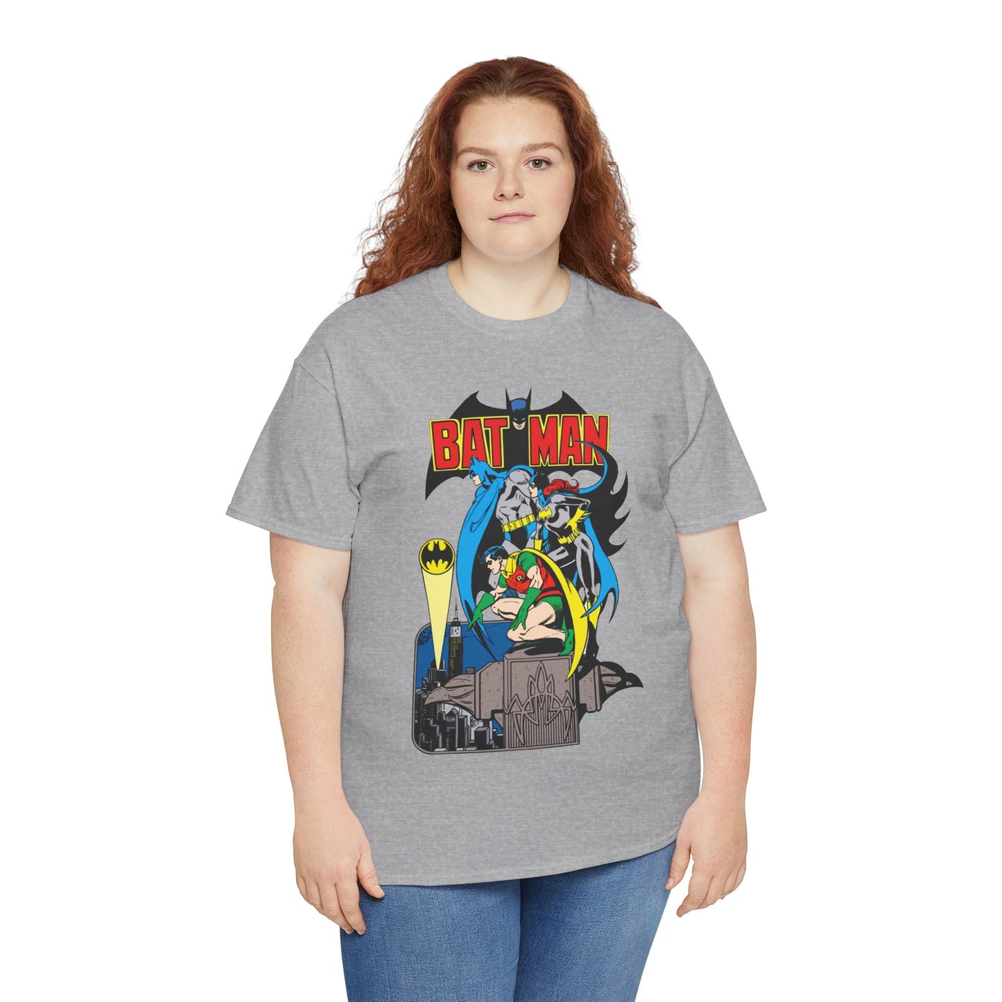Batman, Robin & Batgirl T-Shirt - José Luis García-López Art - DC Comics Style Guide - 1970s Retro Art - Gotham City - Bat Signal