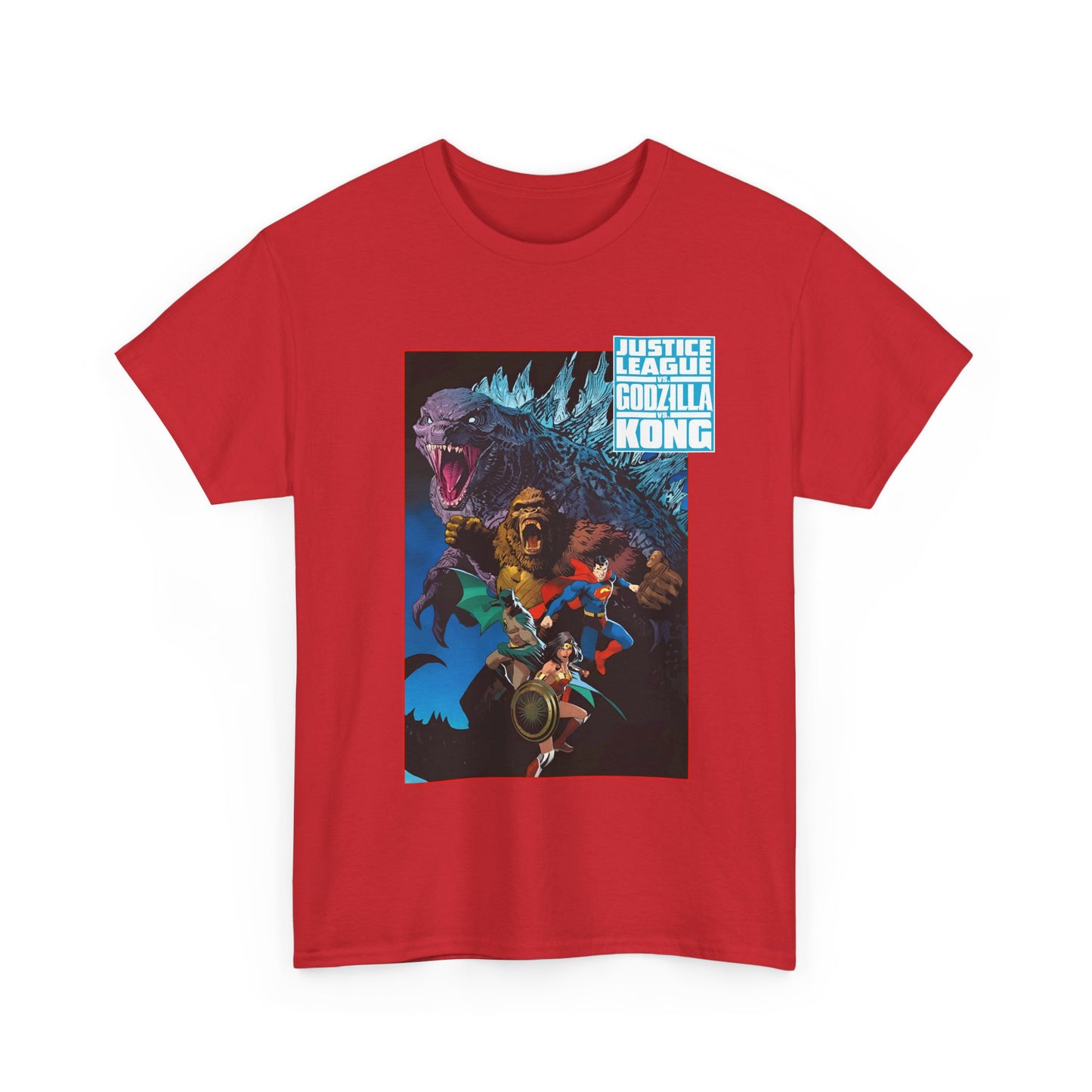 Justice League Vs Godzilla Vs Kong T-Shirt - Dan Mora Art - Wonder Woman, Superman, Batman - DC Comics