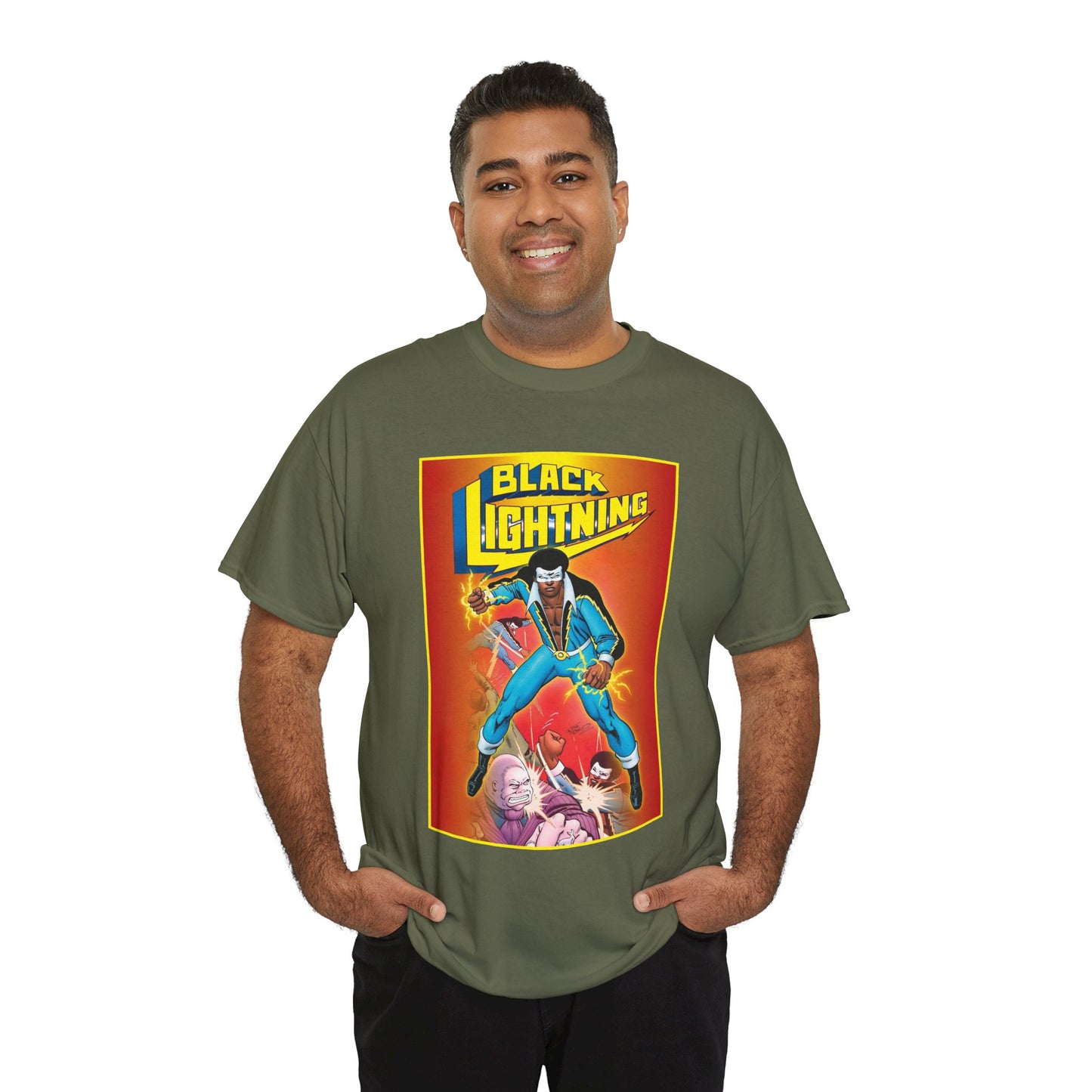 Black Lightning T-Shirt - Trevor Von Eeden Art - Jefferson Pierce - Suicide Slum, Metropolis - DC Comics