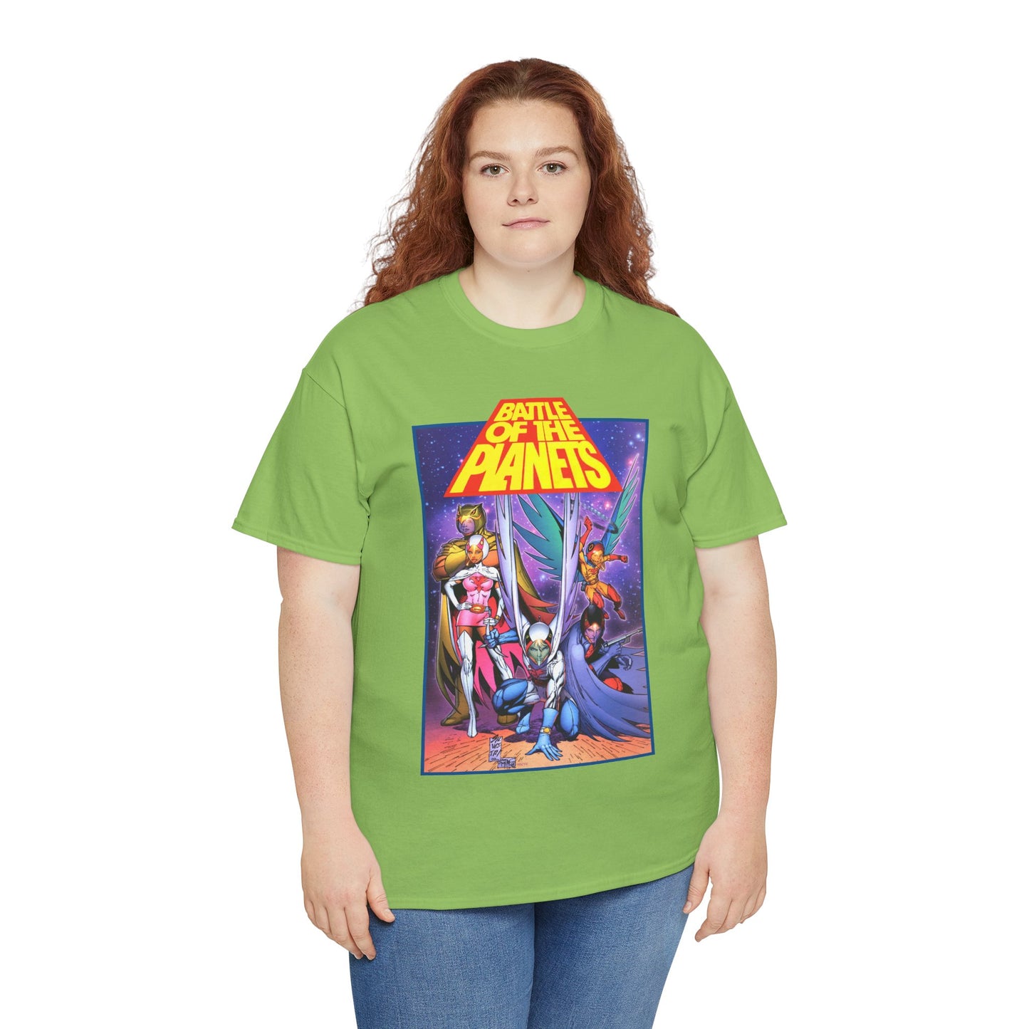 Battle of the Planets T-Shirt - Marc Silvestri Art - G-Force - Popular Gatchaman Cartoon - Mark, Jason, Princess, Keyop, and Tiny