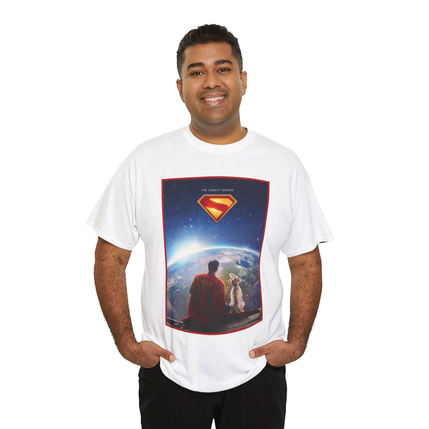 Superman Legacy T-Shirt - 2025 James Gunn Movie Scene - Clark & Krypto On the Moon - David Corenswet - DC Comics - Man of Steel