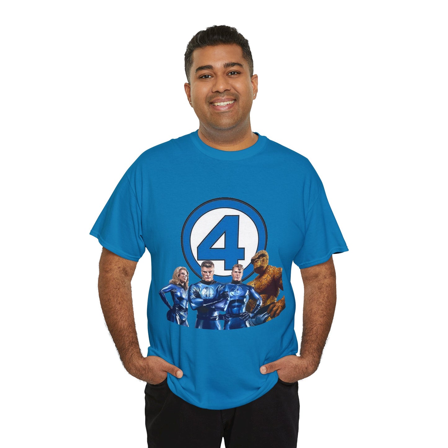 Fantastic Four T-Shirt - Alex Ross Art - 2025 MCU Movie - Iconic Marvel Comics Characters - Human Torch, Invisible Woman, The Thing, Reed Richards