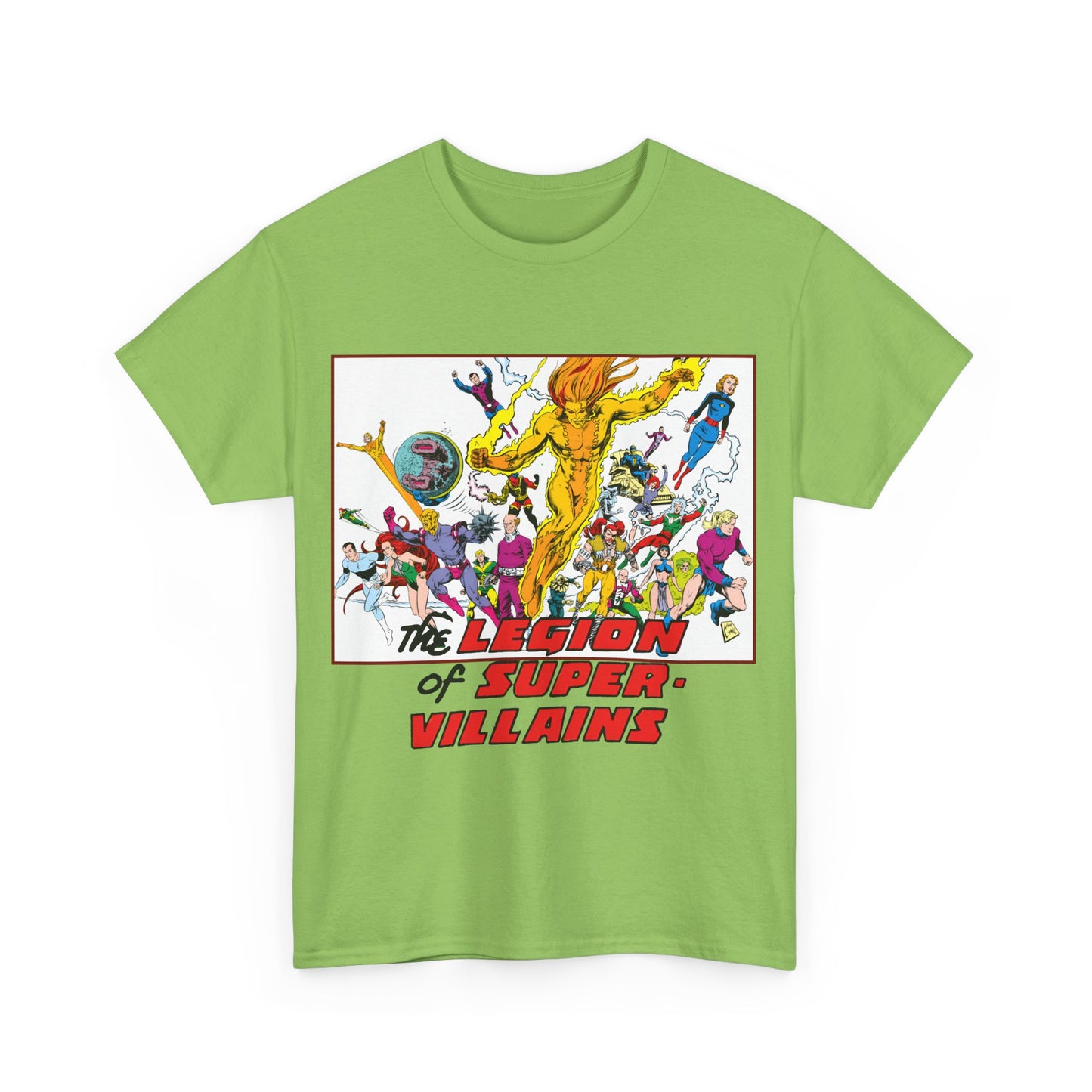 Legion of Super-Villains T-Shirt - Steve Lightle Art - LOSH, Legion of Super-Heroes Foes - Saturn Queen, Tyr, Lightning Lord, Spider Girl, Cosmic King, Nemesis Kid - DC Comics