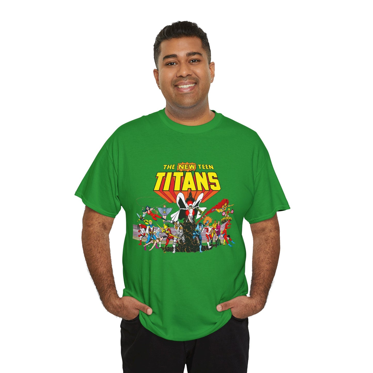 New Teen Titans T-Shirt - George Perez Art - Nightwing, Starfire, Cyborg, Speedy, Bumblebee, Hawk, Dove, Speedy, Wonder Girl, Terra, Lilith - DC Comics