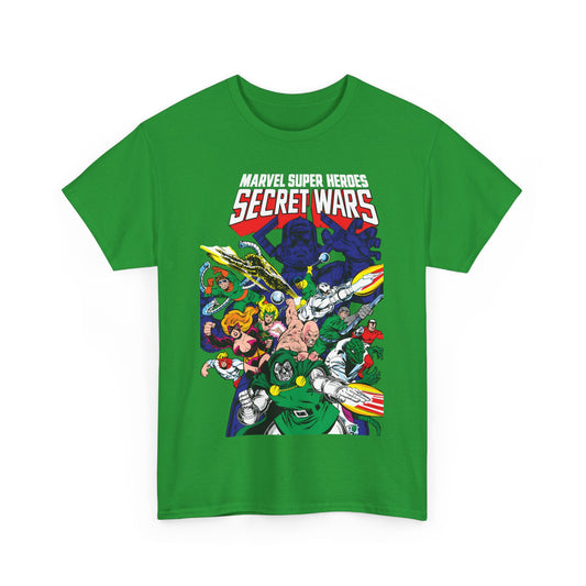 Marvel Super-Heroes Secret Wars T-Shirt - The Bad Guys - Dr Doom, Galactus, Doctor Octopus, Titania, Absorbing Man, Enchantress - Marvel Comics Series