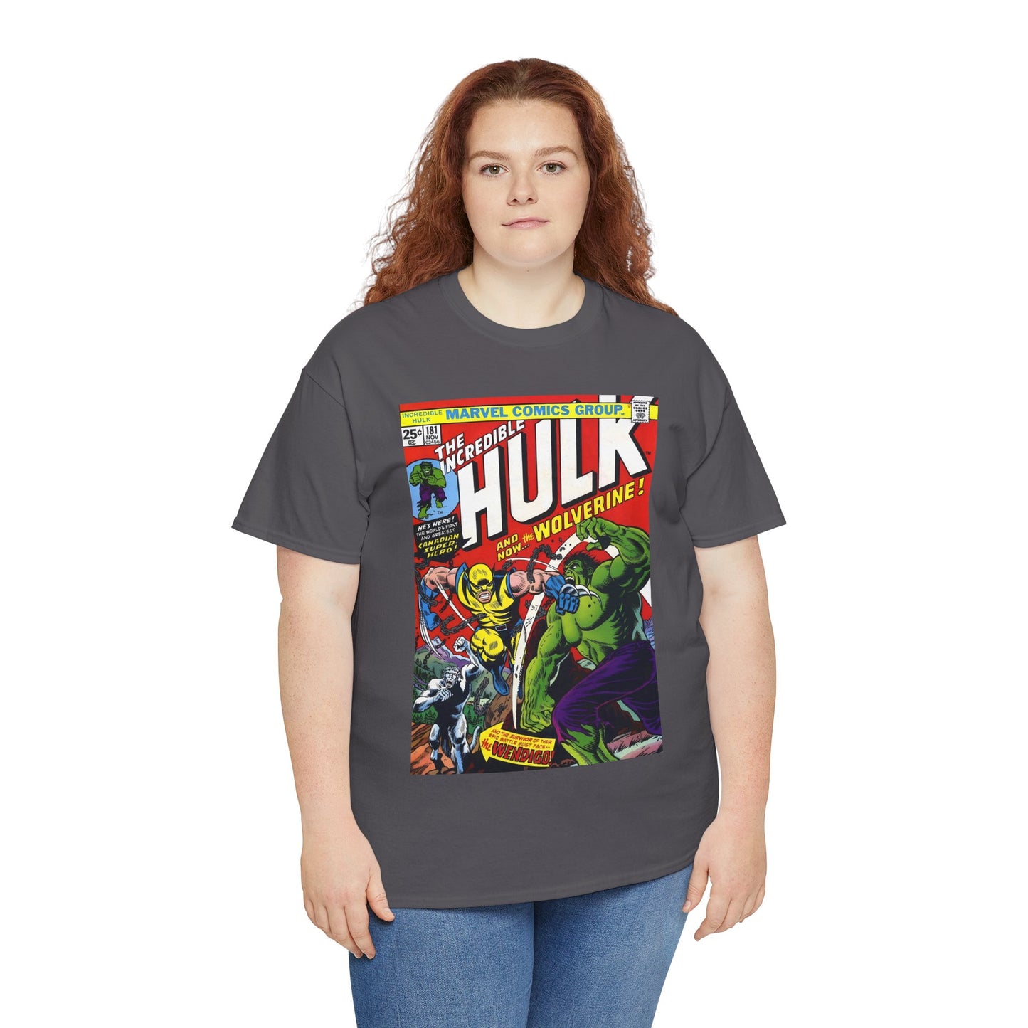 Incredible Hulk #181 T-Shirt - First Appearance of Wolverine - Vs The Wendigo - Marvel Comics