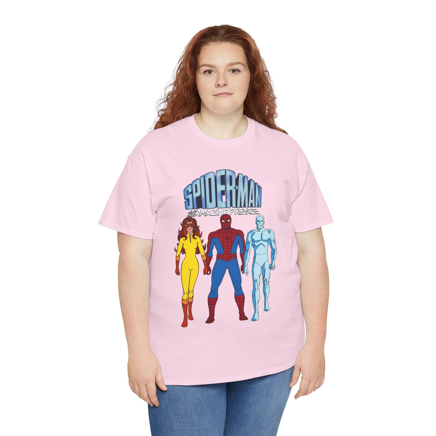 Spider-Man & His Amazing Friends T-Shirt - Spidey, Firestar, Iceman - Popular 1980s Marvel TV Cartoon - Marvel Comics