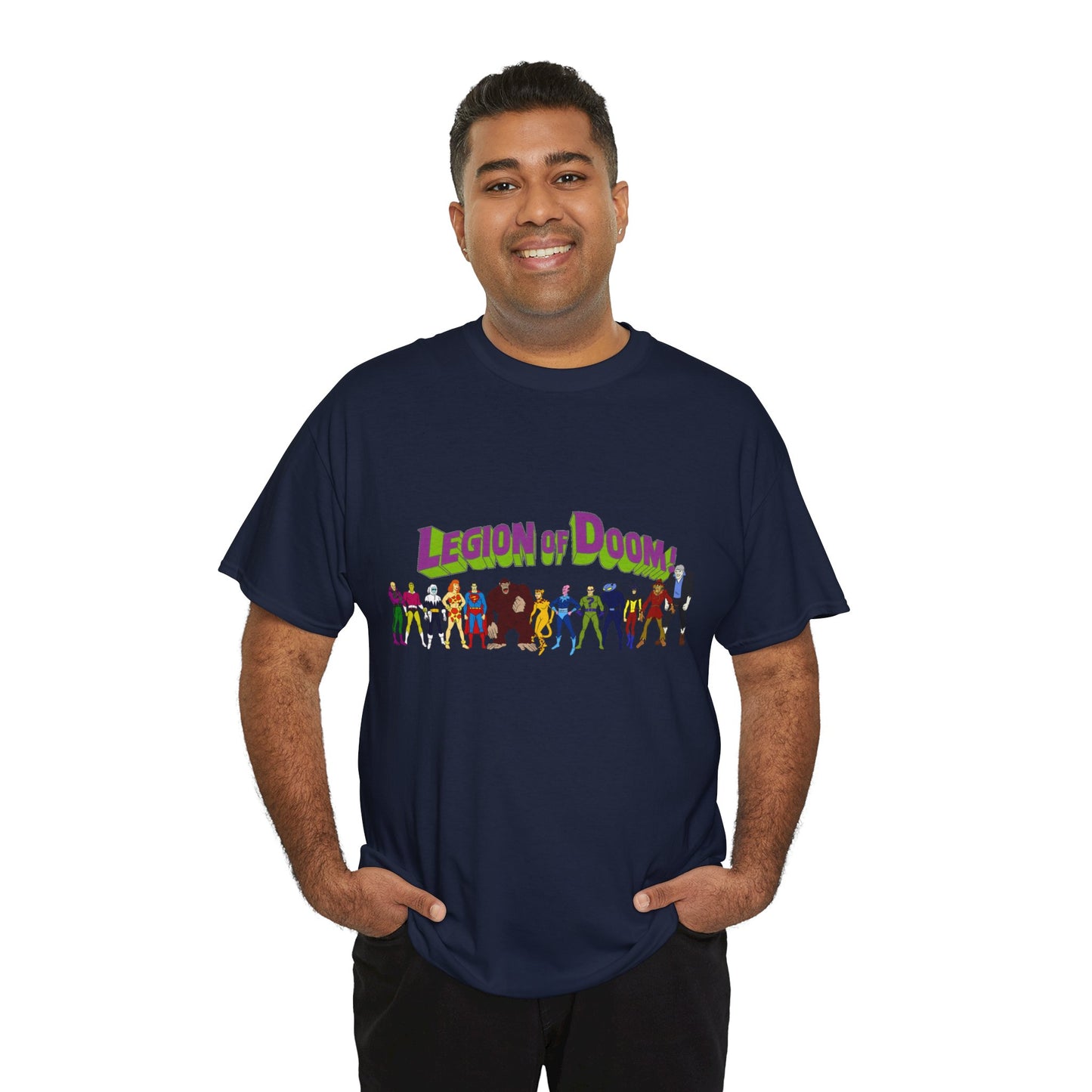 Legion of Doom T-Shirt - Super Friends Villains - Lex Luthor, Giganta, Scarecrow, Grodd, Brainiac, Riddler, Sinestro, Cheetah - Hanna-Barbera Cartoon - Challenge of the Super Friends