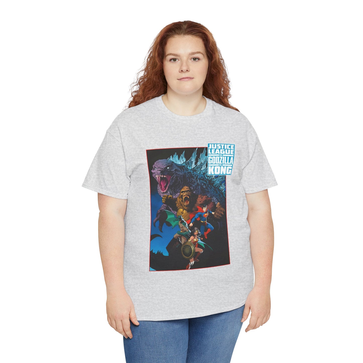 Justice League Vs Godzilla Vs Kong T-Shirt - Dan Mora Art - Wonder Woman, Superman, Batman - DC Comics