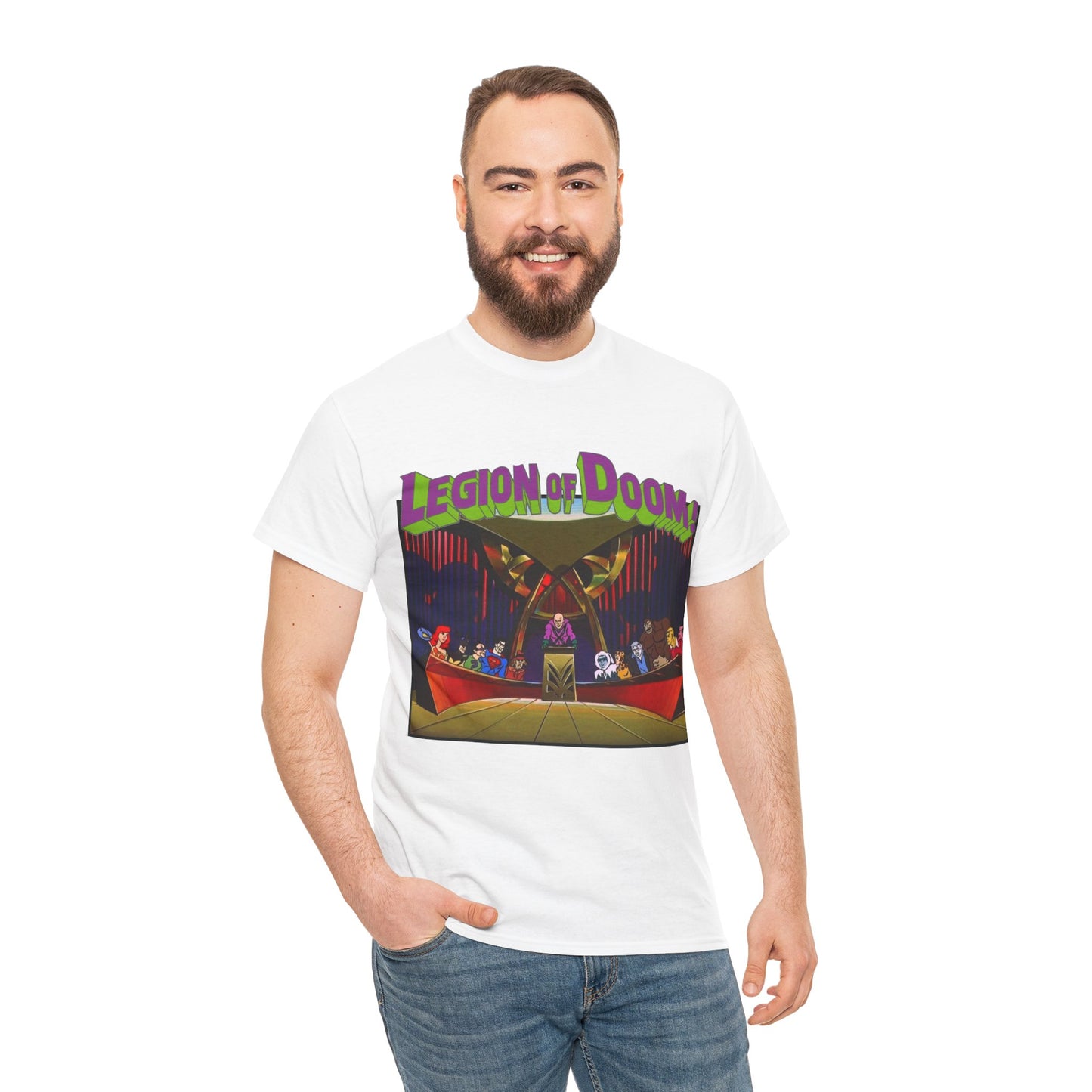 Legion of Doom T-Shirt - Super Friends Cartoon - Lex Luthor, Grodd, Brainiac, Giganta, Riddler, Bizarro, Scarecrow, Hanna-Barbera Animation