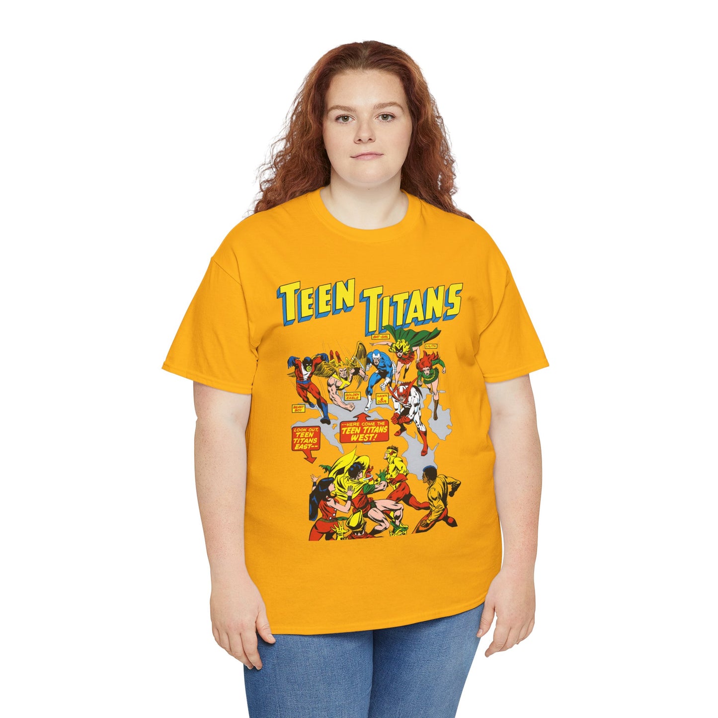 Teen Titans T-Shirt - Rick Buckler Art - Titans West, Lilith, Hawk & Dove, Beast Boy, Golden Eagle - DC Comics