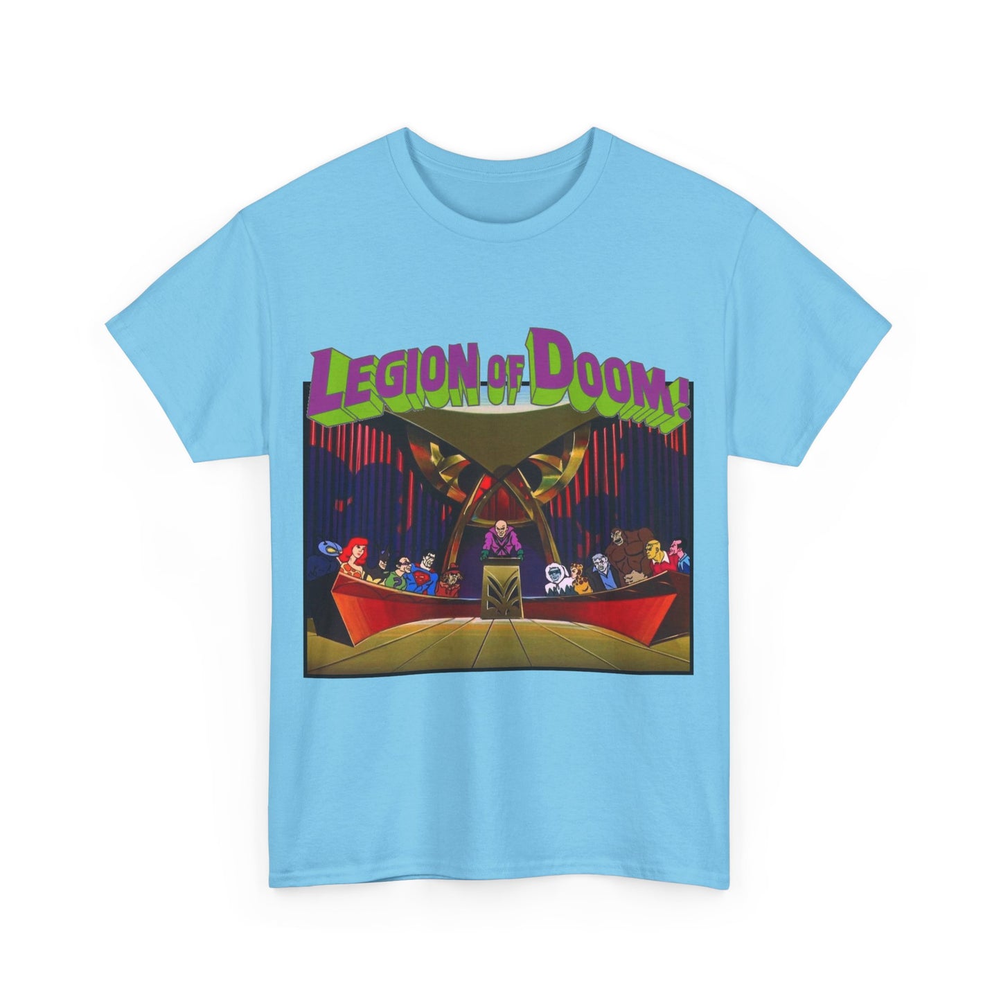 Legion of Doom T-Shirt - Super Friends Cartoon - Lex Luthor, Grodd, Brainiac, Giganta, Riddler, Bizarro, Scarecrow, Hanna-Barbera Animation