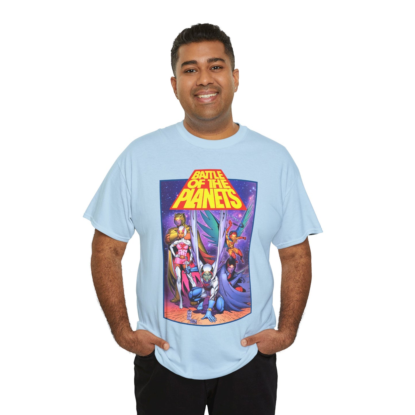 Battle of the Planets T-Shirt - Marc Silvestri Art - G-Force - Popular Gatchaman Cartoon - Mark, Jason, Princess, Keyop, and Tiny