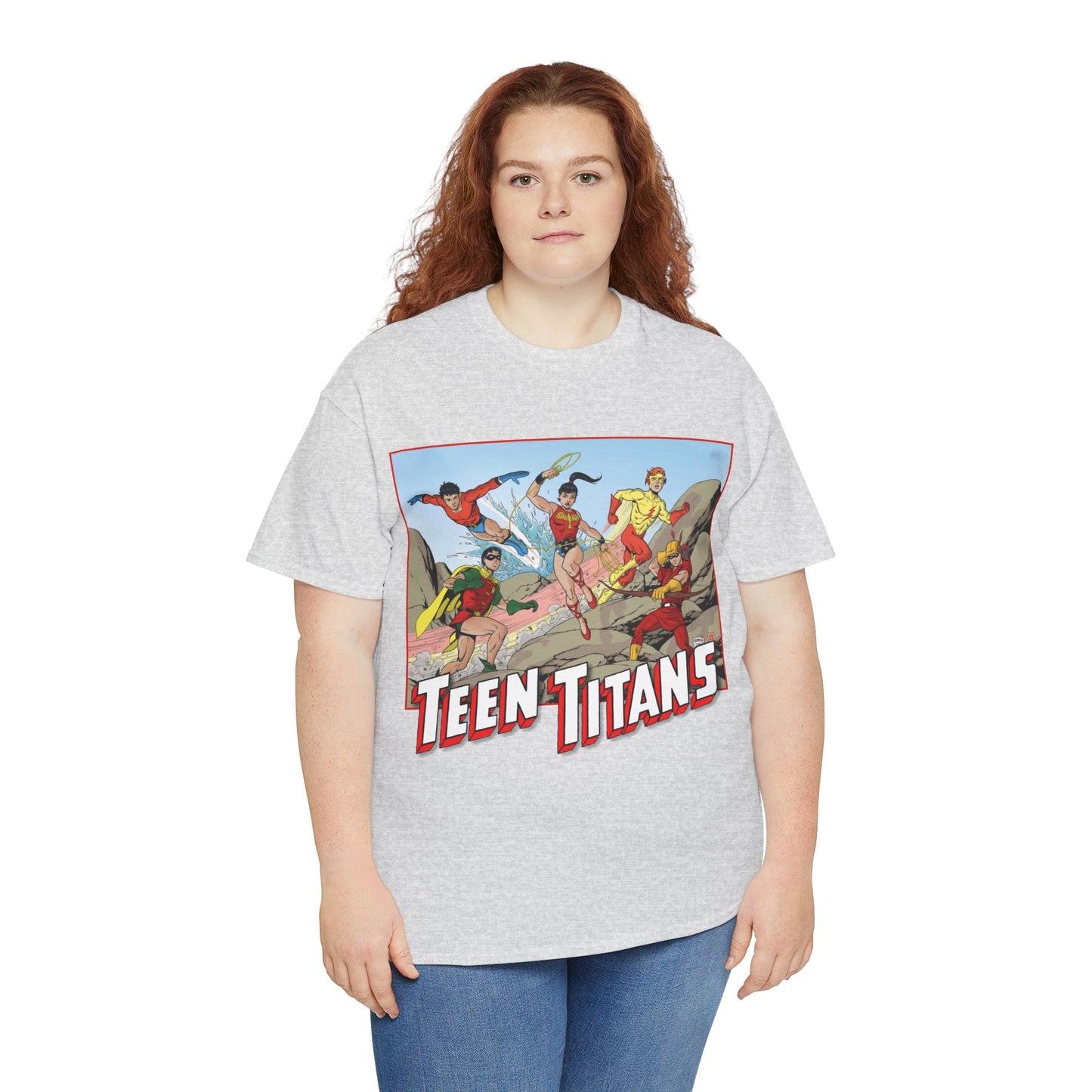 Teen Titans T-Shirt - Tom Grummett Art - Robin, Wonder Girl, Kid Flash, Speedy, Aqualad - DC Comics