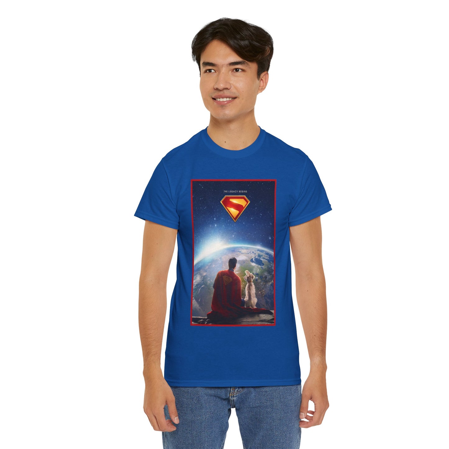 Superman Legacy T-Shirt - 2025 James Gunn Movie Scene - Clark & Krypto On the Moon - David Corenswet - DC Comics - Man of Steel