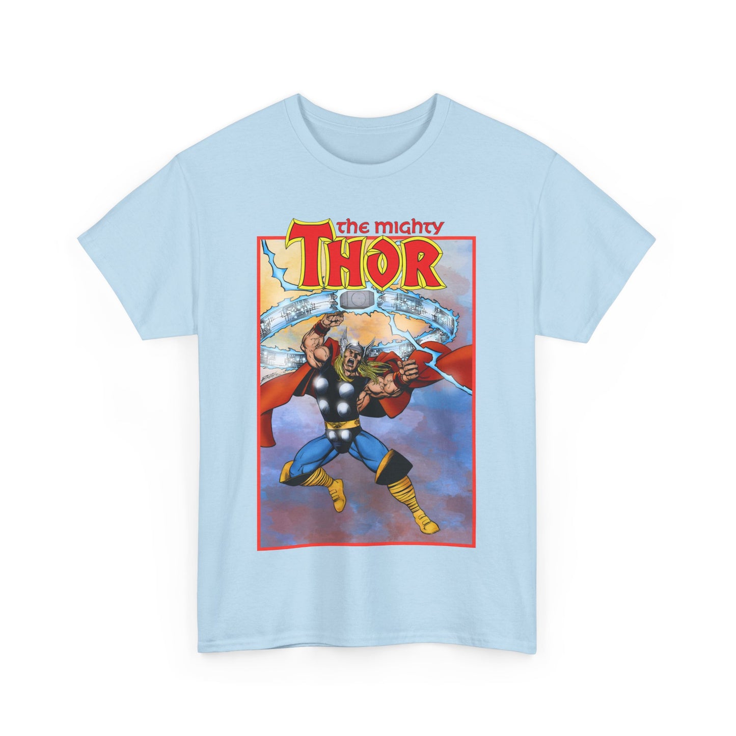 The Mighty Thor T-Shirt - George Perez Art - Mjolnir - Avengers Member - God of Thunder - Asgard Warrior - Marvel Comics