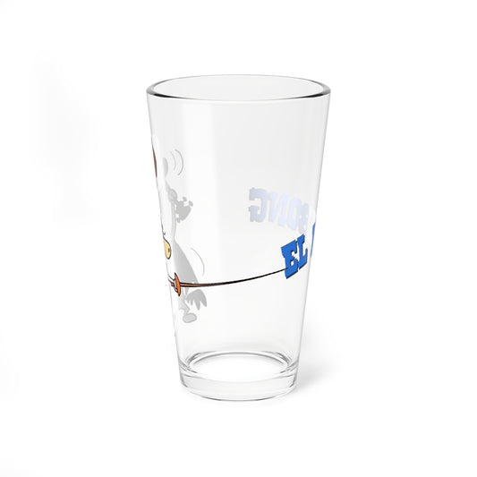 El Kabong Pint Glass, 16oz - Quick Draw McGraw Persona - Hanna-Barbera 1960s Cartoon - Masked Spanish Hero