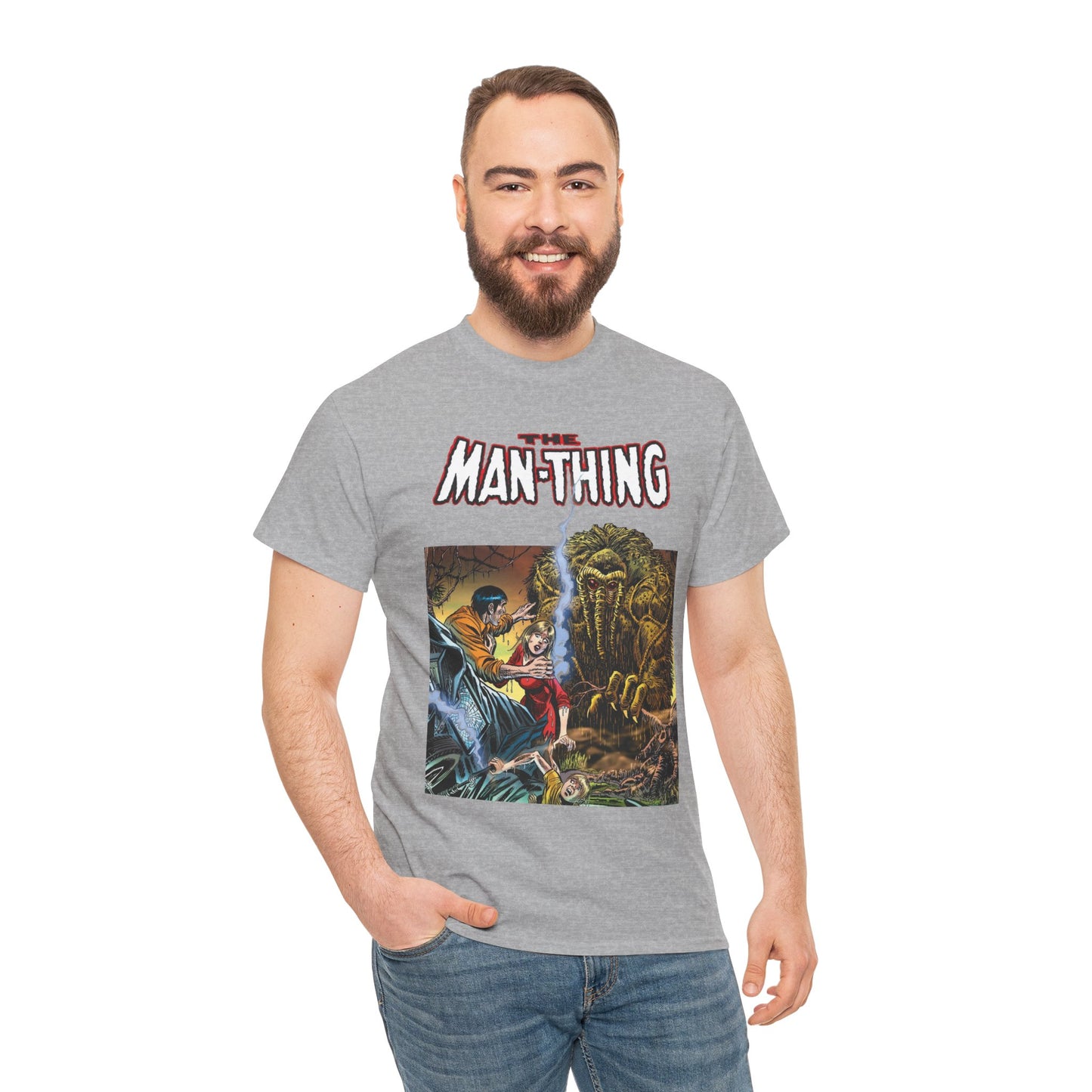 Man-Thing T-Shirt - Adventure into Fear #18 Cover Art - Marvel Comics - Whatever Knows Fear Burns At The Touch - Swamp Monster