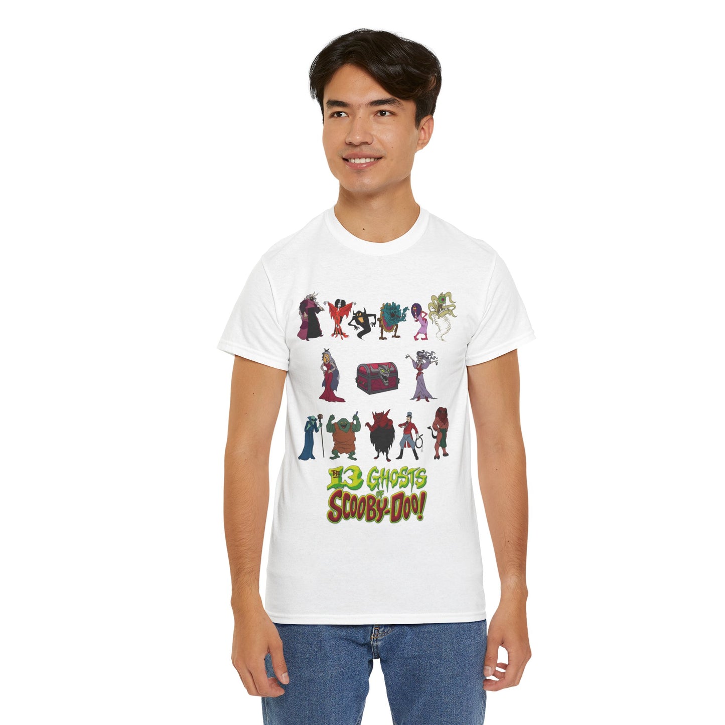 13 Ghosts of Scooby-Doo T-Shirt - Hanna-Barbera Saturday Morning Cartoon - Chest of Demons - Maldor, Queen Morbidia, Reflector Specter