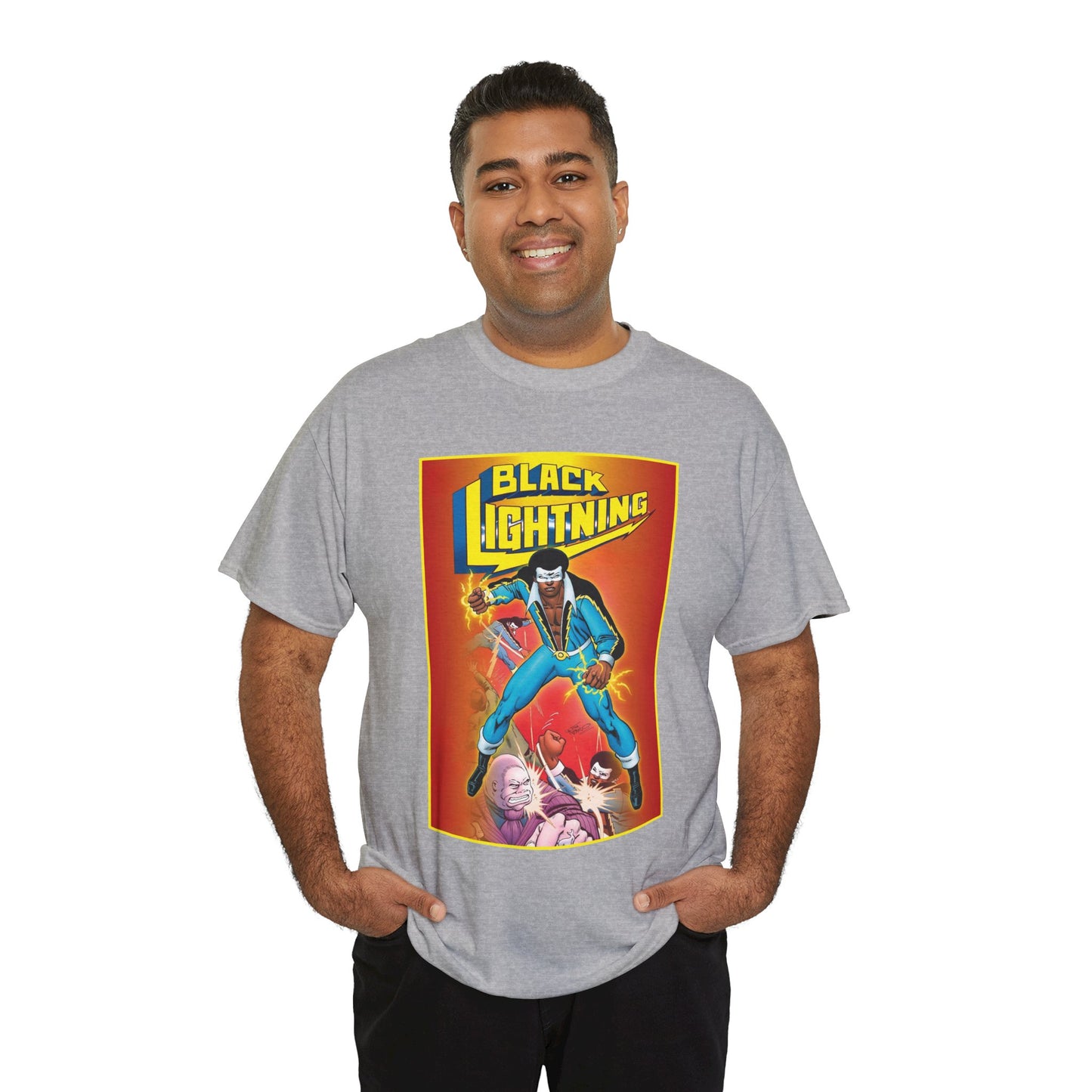 Black Lightning T-Shirt - Trevor Von Eeden Art - Jefferson Pierce - Suicide Slum, Metropolis - DC Comics