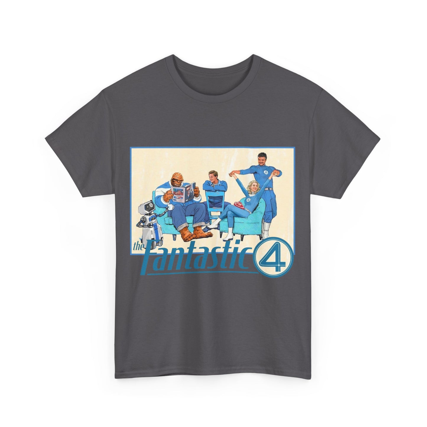 Fantastic Four T-Shirt - 2025 MCU Movie - Reed Richards, Invisible Woman, Thing, Human Torch - Marvel Comics Characters