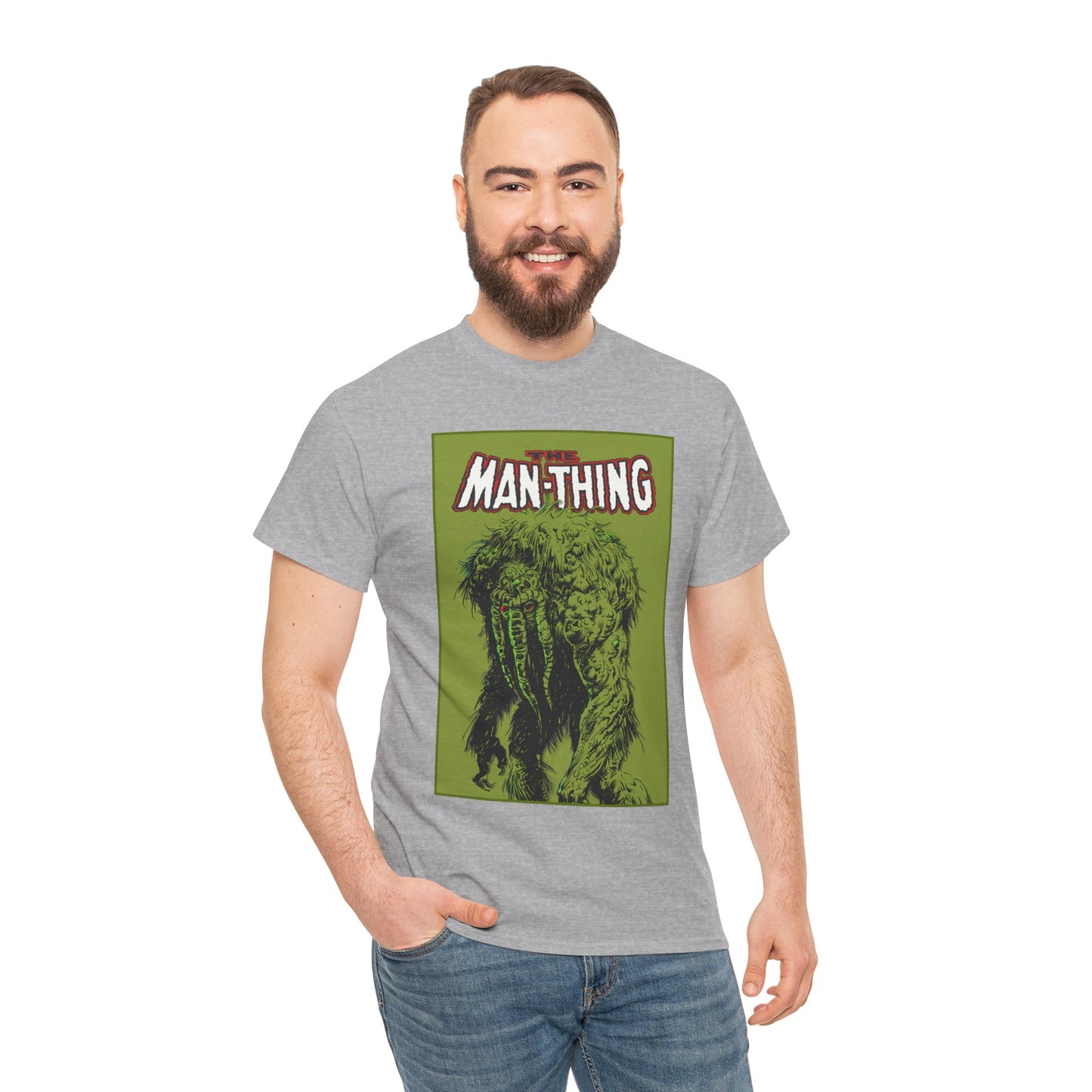 Man-Thing T-Shirt - Marvel Comics - Whatever Knows Fear Burns At The Touch - Swamp Monster